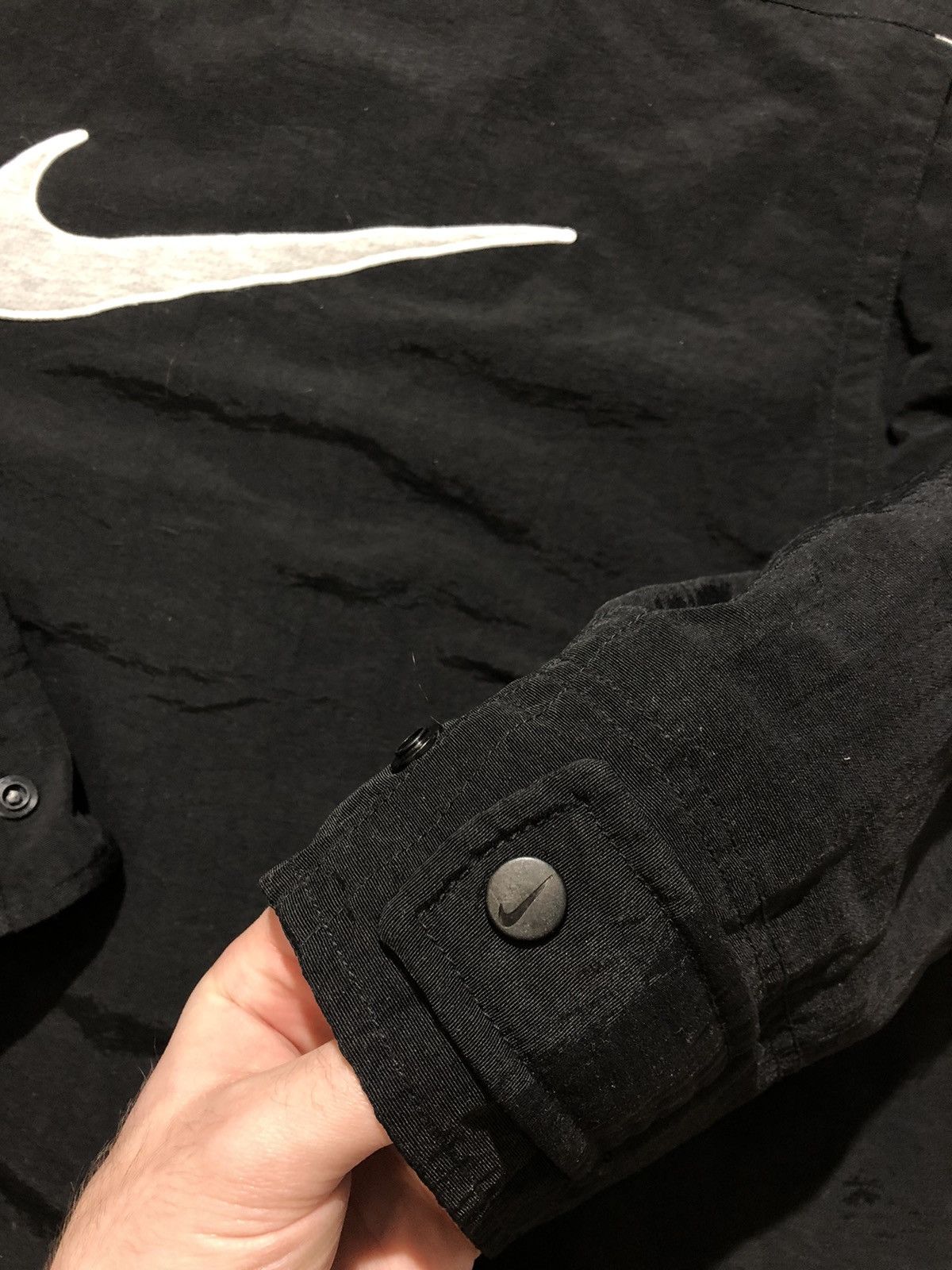 Nike × Vintage Nike Nylon Drill Jacket Vintage Big Logo Size US S / EU 44-46 / 1 - 14 Thumbnail