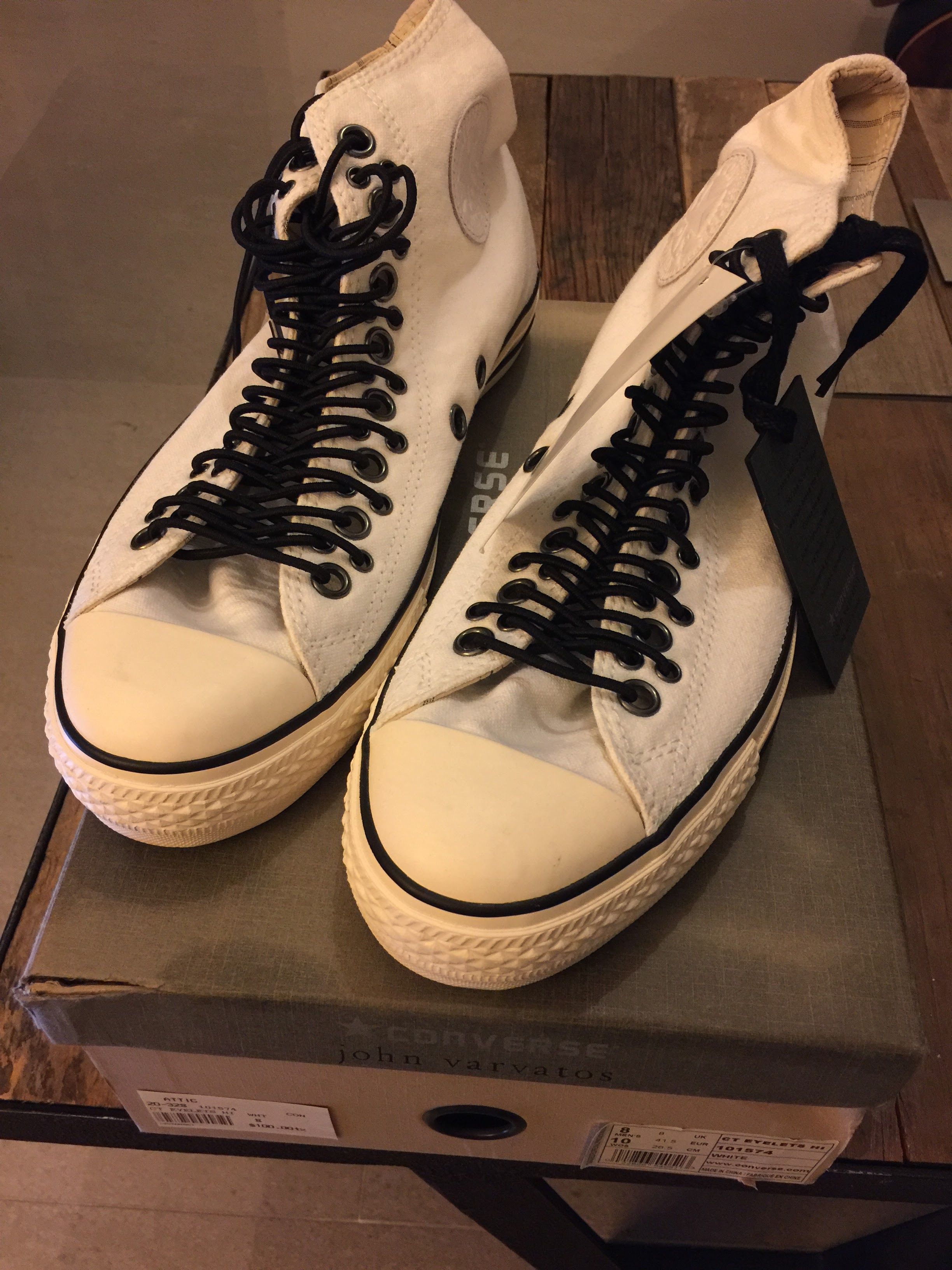 Converse John Varvatos Multi Eyelet Hi White Grailed