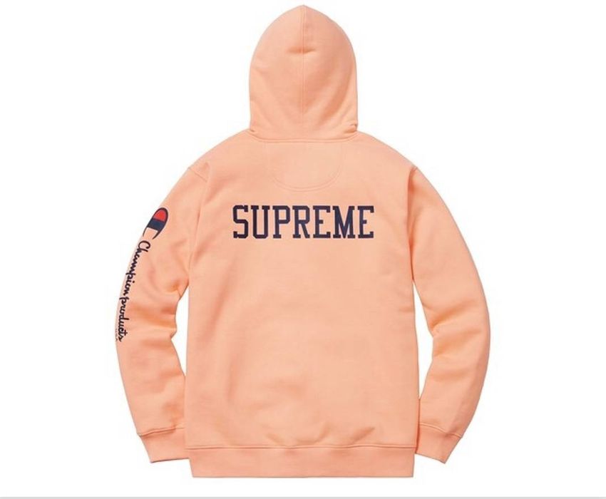 Champion x 2025 supreme peach hoodie