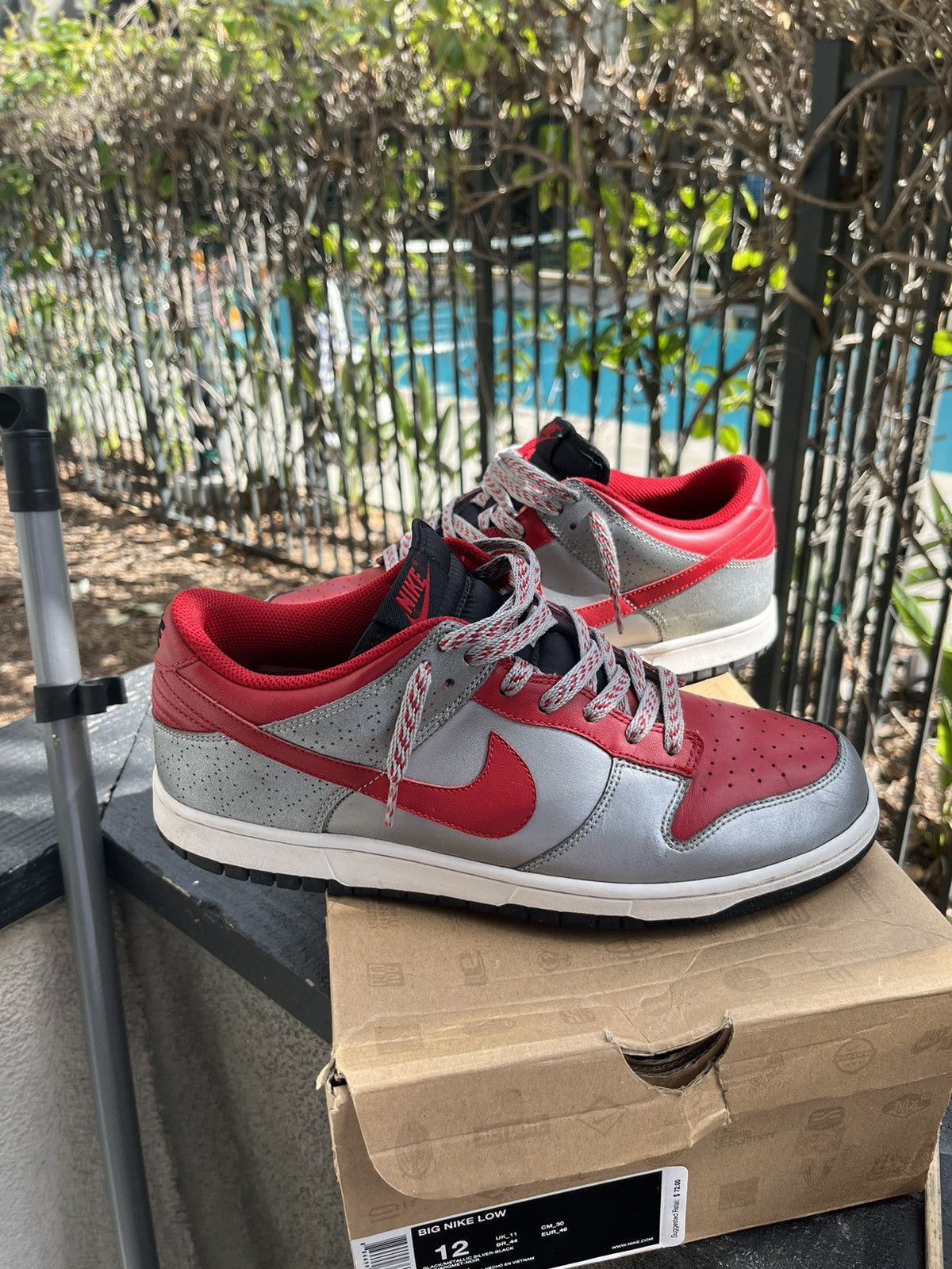 Nike dunk low red/silver “iron mans”