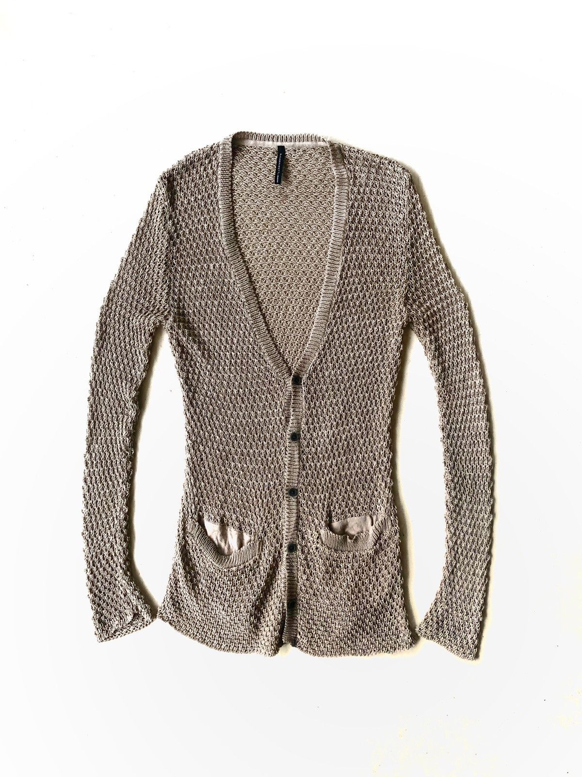 Black Barrett Neil Barrett Hand Knit Net Cardigan Knit Sweater Size US L / EU 52-54 / 3 - 1 Thumbnail