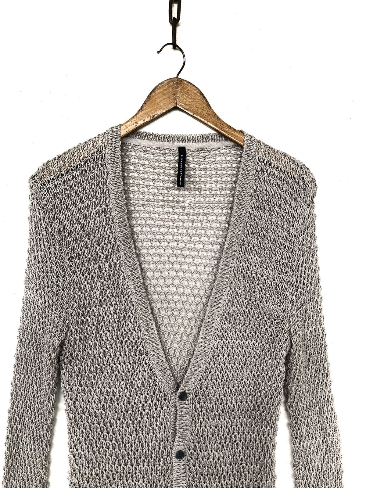 Black Barrett Neil Barrett Hand Knit Net Cardigan Knit Sweater Size US L / EU 52-54 / 3 - 3 Thumbnail