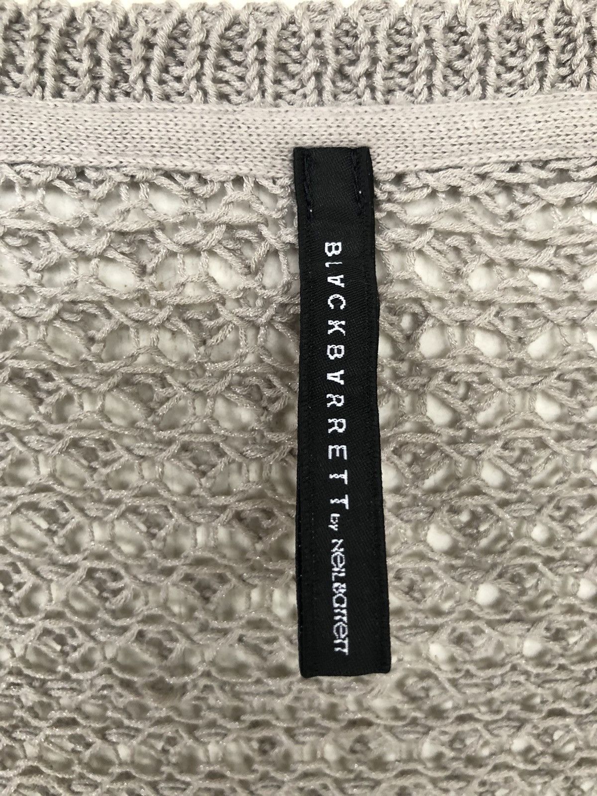 Black Barrett Neil Barrett Hand Knit Net Cardigan Knit Sweater Size US L / EU 52-54 / 3 - 6 Thumbnail