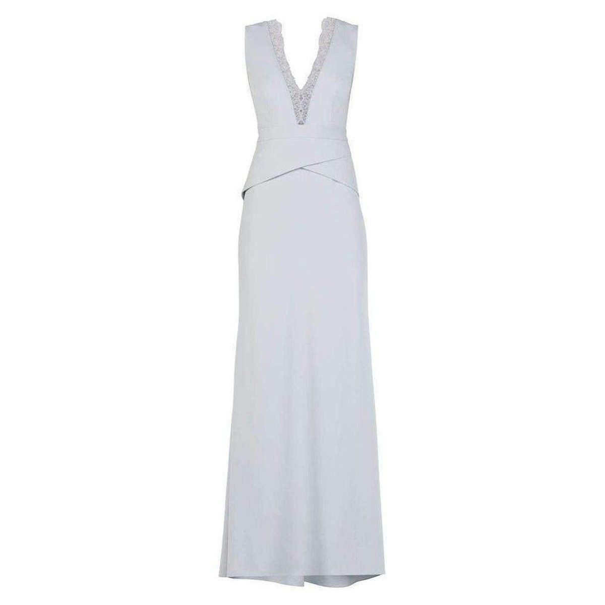 Alyza Deep V Lace Insert Dress