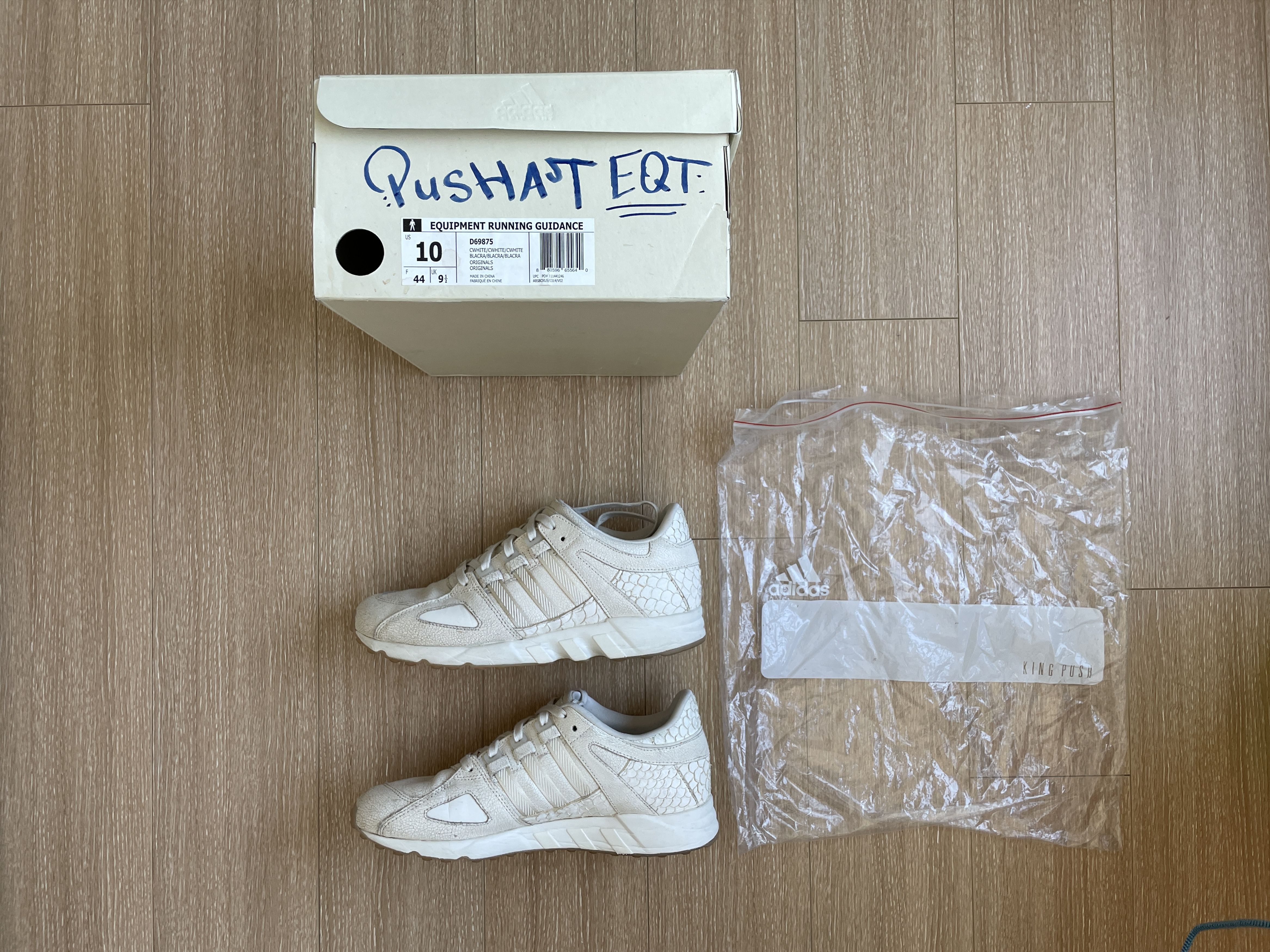 Adidas 2014 Adidas EQT Guidance '93 Pusha T Coke White-Size 10 Size US 10 / EU 43 - 5 Thumbnail