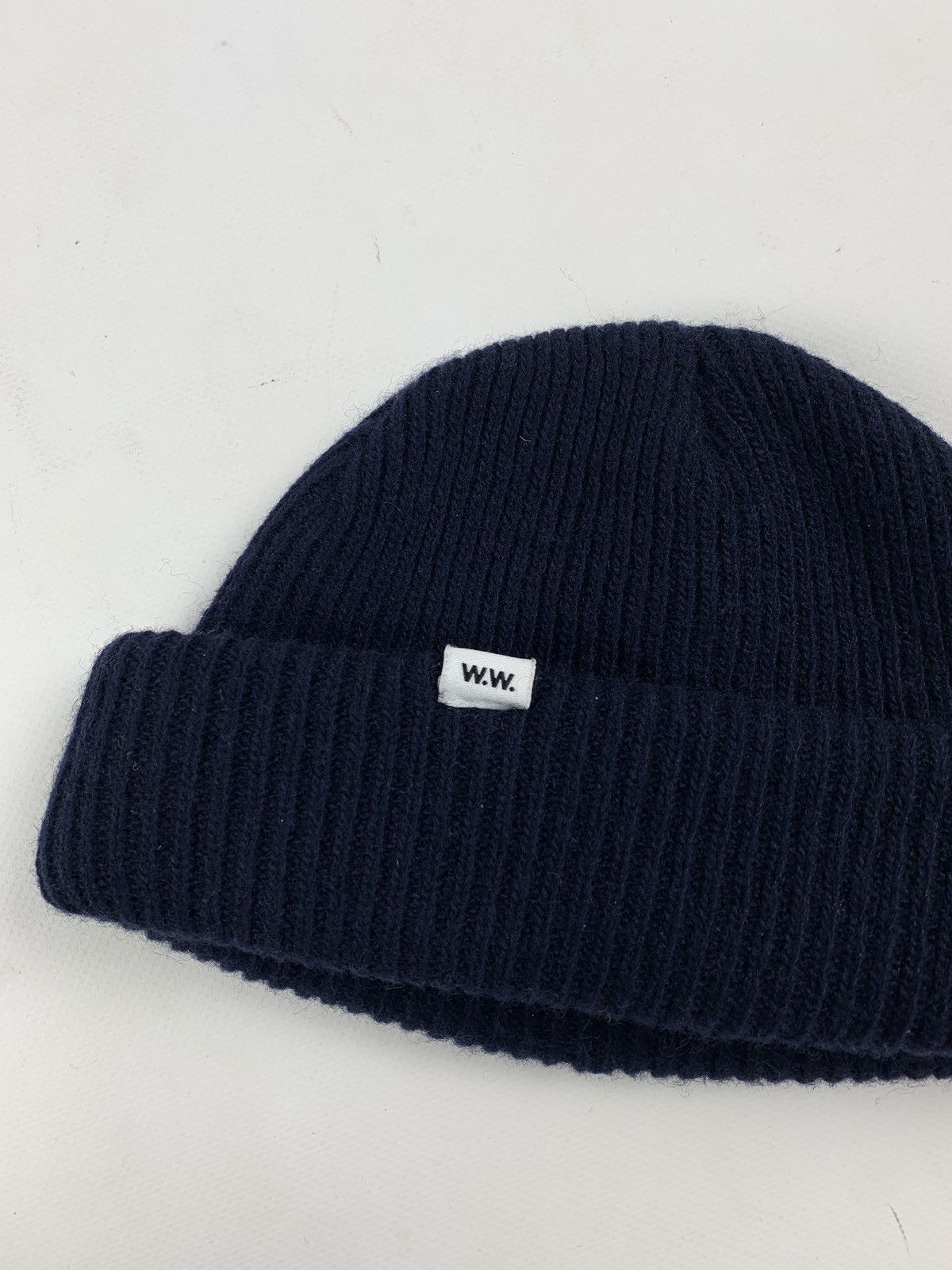 Wood Wood Wood Wood Navy Blue Wool Mande Beanie Hat Size ONE SIZE - 5 Thumbnail