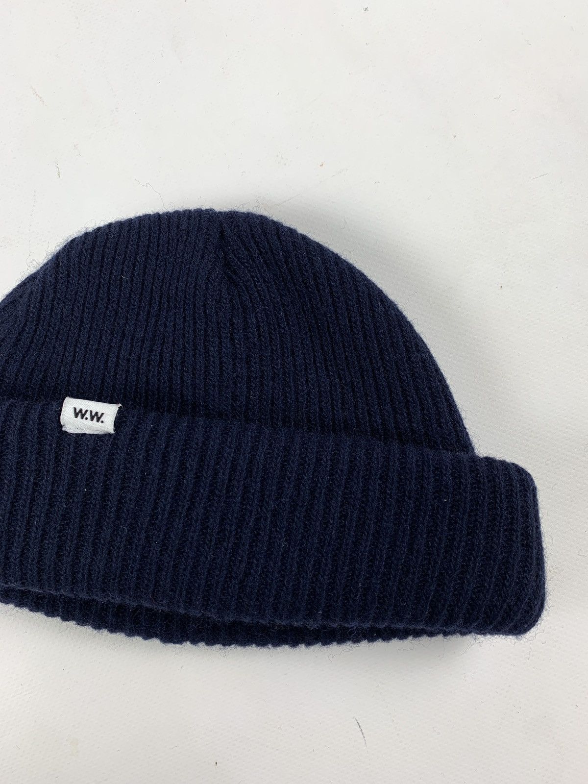 Wood Wood Wood Wood Navy Blue Wool Mande Beanie Hat Size ONE SIZE - 6 Thumbnail