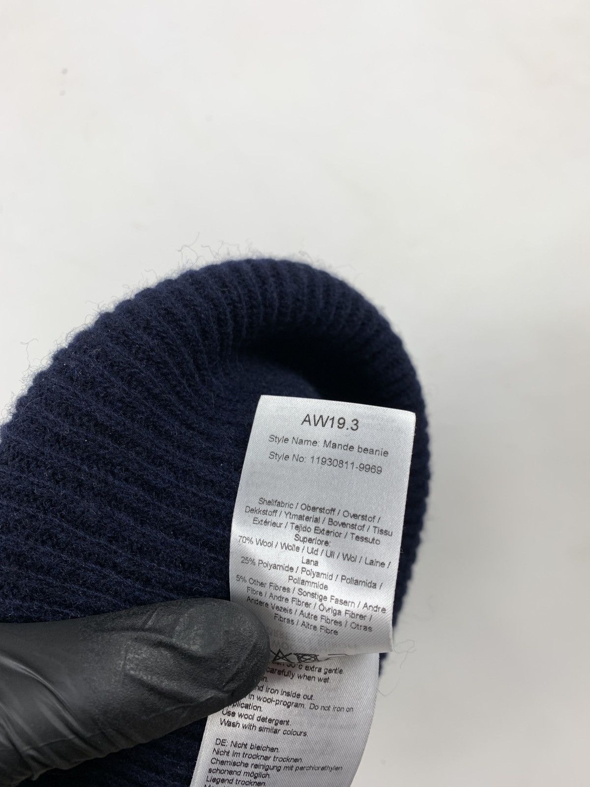 Wood Wood Wood Wood Navy Blue Wool Mande Beanie Hat Size ONE SIZE - 11 Thumbnail