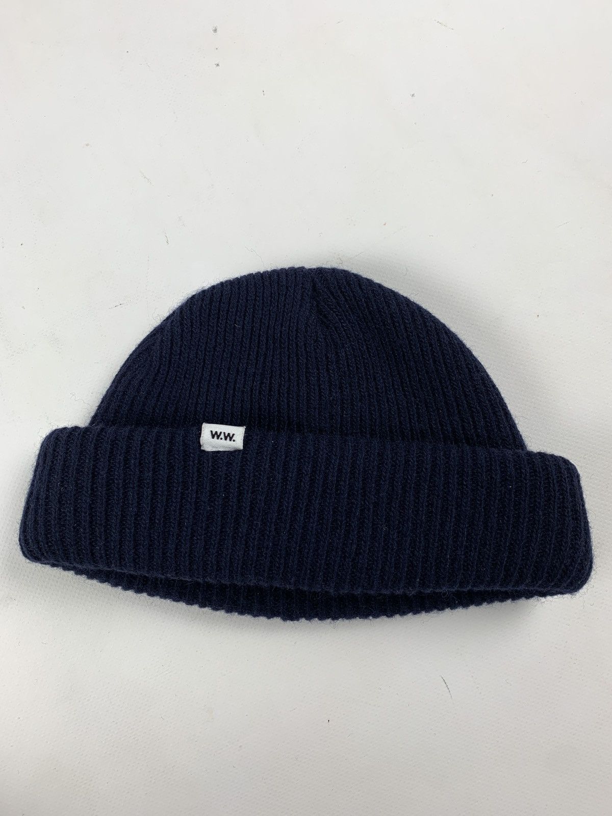 Wood Wood Wood Wood Navy Blue Wool Mande Beanie Hat Size ONE SIZE - 4 Thumbnail