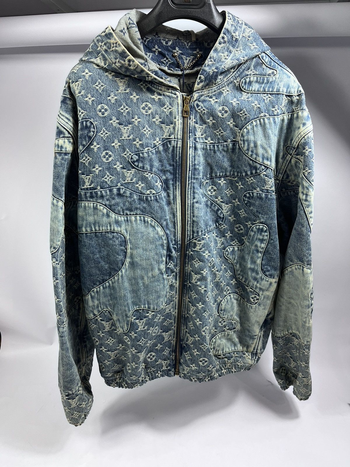 Louis Vuitton × Nigo LOUIS VUITTON NIGO PATCH ZIP DENIM HOODED