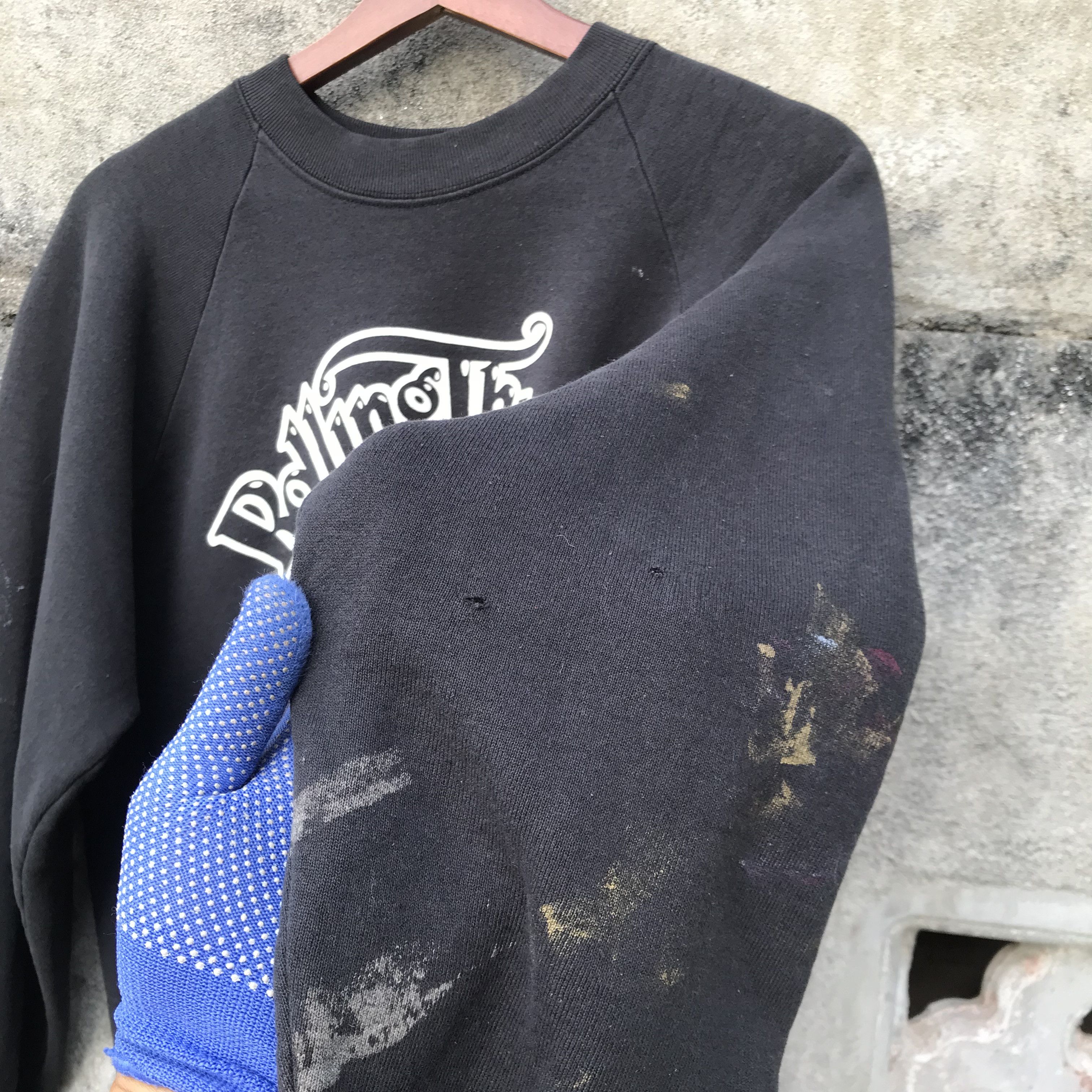 Harley Davidson × Vintage Vintage Harley Davidson 94 rolling thunder painted crewneck Size US M / EU 48-50 / 2 - 4 Thumbnail