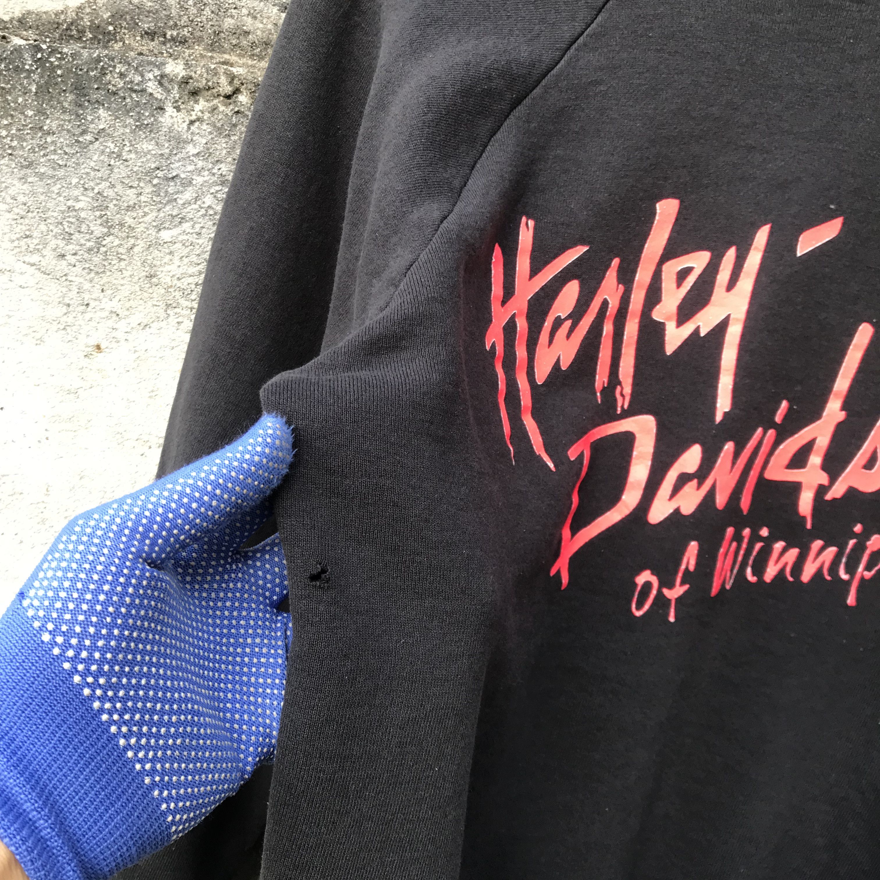 Harley Davidson × Vintage Vintage Harley Davidson 94 rolling thunder painted crewneck Size US M / EU 48-50 / 2 - 10 Thumbnail
