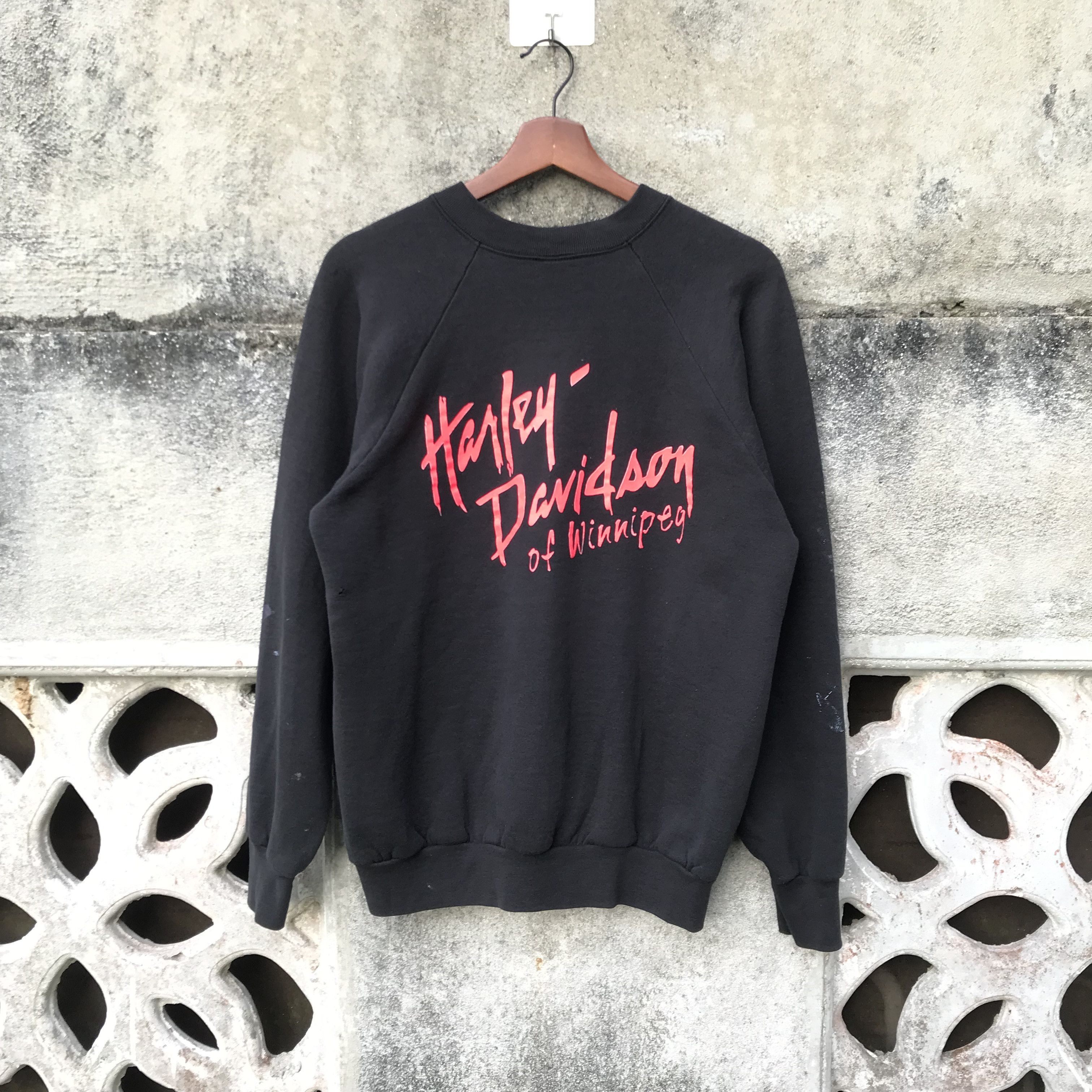 Harley Davidson × Vintage Vintage Harley Davidson 94 rolling thunder painted crewneck Size US M / EU 48-50 / 2 - 8 Thumbnail