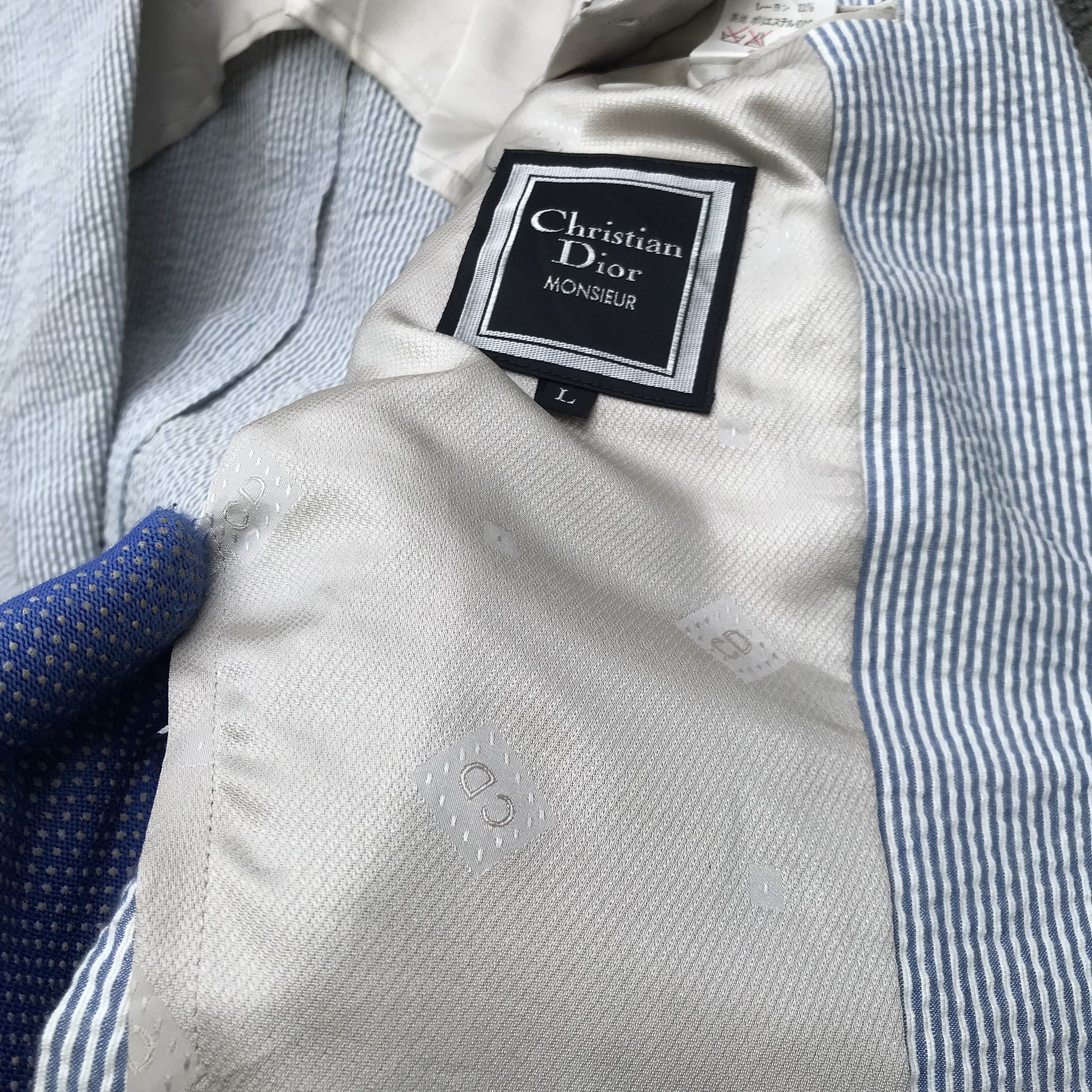 Christian Dior Monsieur Vintage Christian Dior Minimalist Striped coat jacket Japan Size US L / EU 52-54 / 3 - 2 Thumbnail