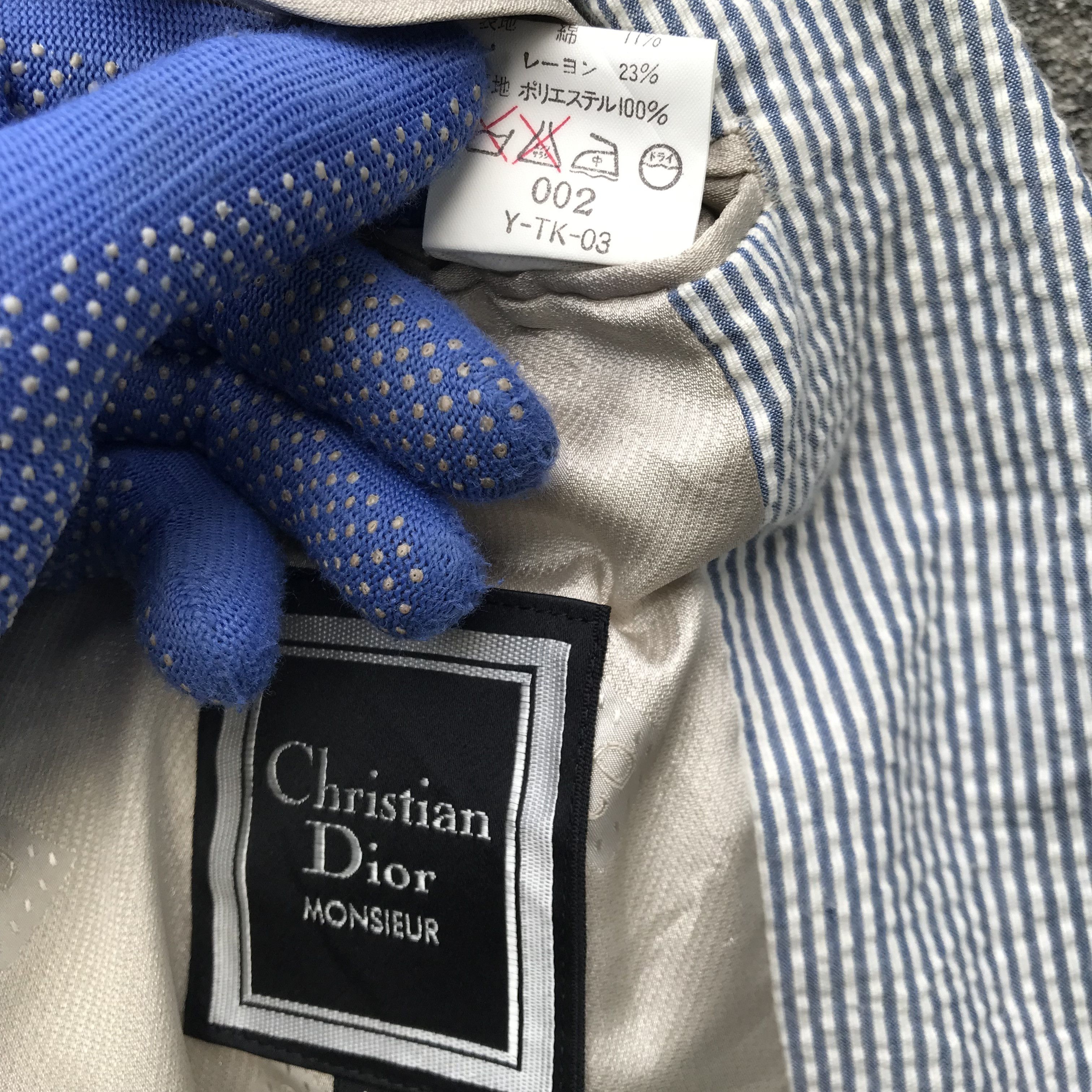 Christian Dior Monsieur Vintage Christian Dior Minimalist Striped coat jacket Japan Size US L / EU 52-54 / 3 - 4 Thumbnail