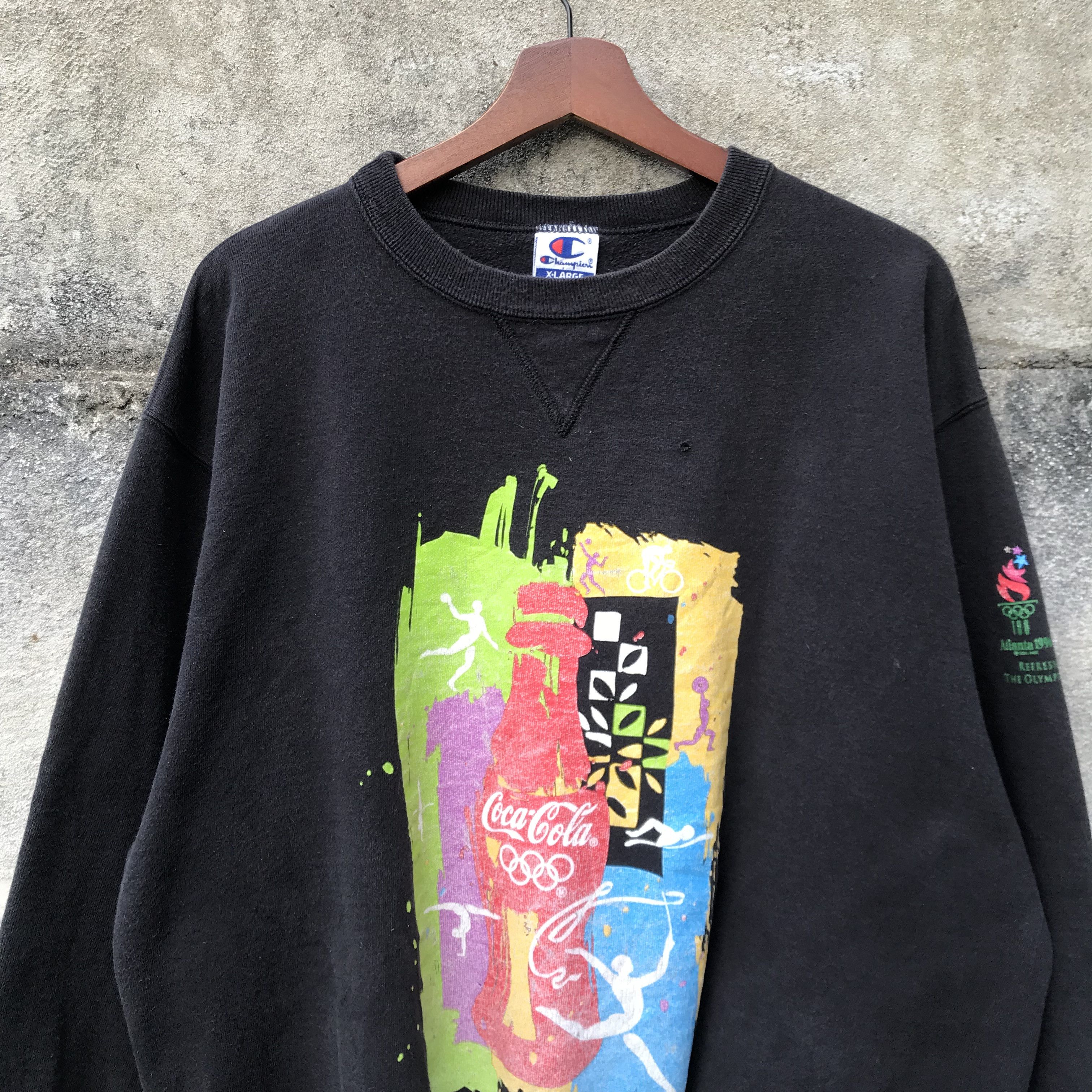 USA Olympics Vintage Olympic 1996 Atlanta Coca cola jumper crewneck Size US XL / EU 56 / 4 - 3 Thumbnail