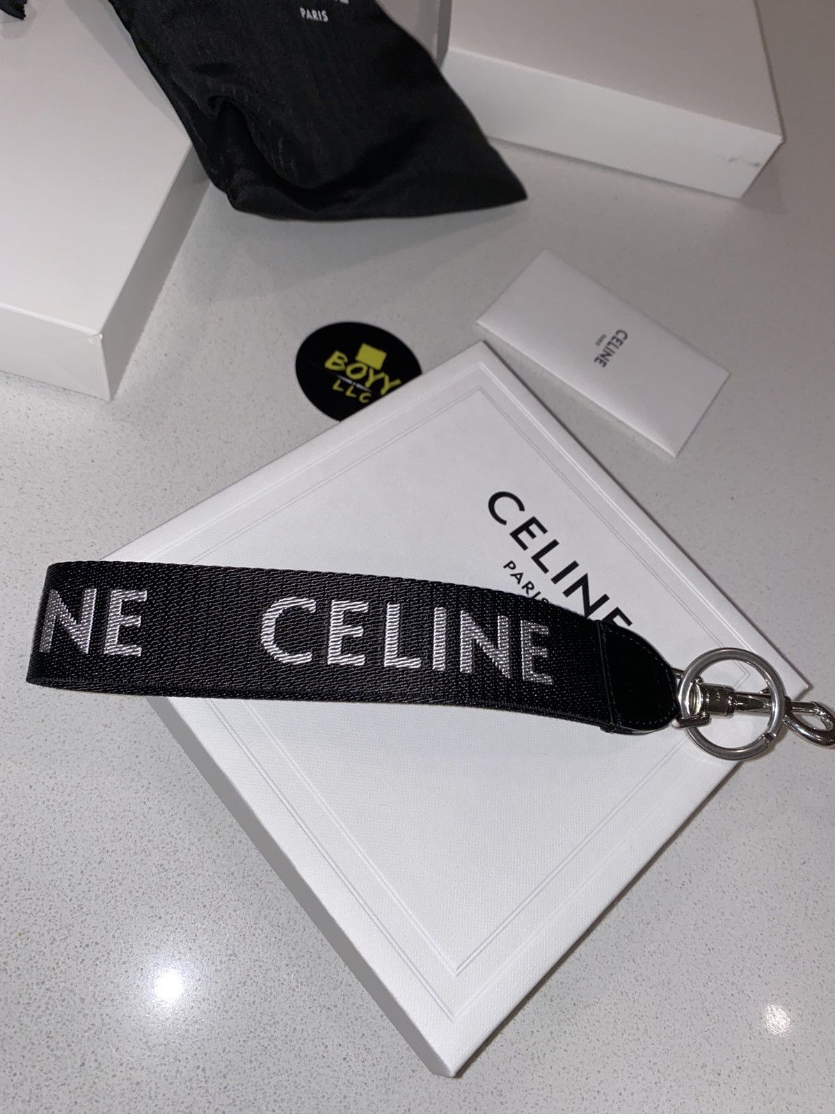 Celine Celine logo key chain Grailed