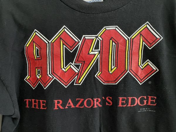 Vintage 1990 AC/DC Back In Black Original Band Tee Shirt | Grailed