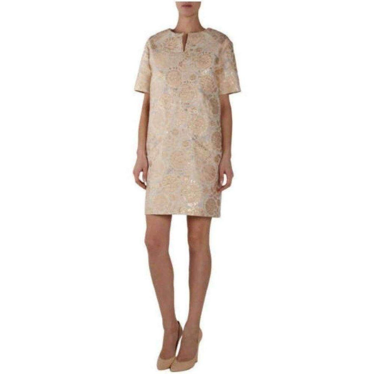 Metallic Jacquard Egg Silk Dress