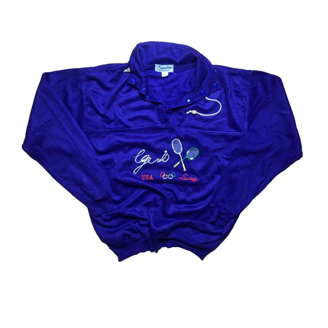 VINTAGE PURPLE USA SPORT JUMPER90s