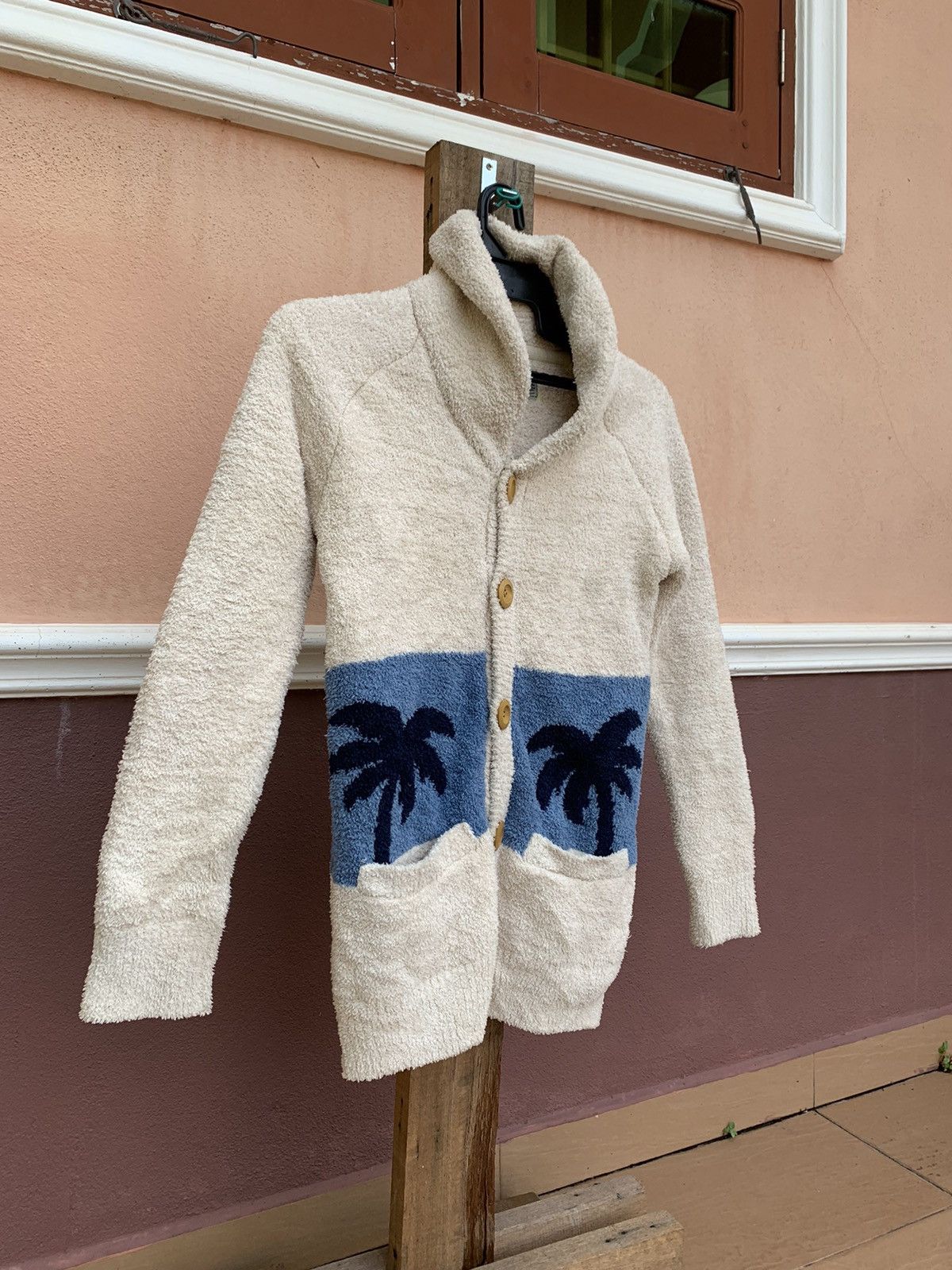 Aran Isles Knitwear × Japanese Brand × Other AN original HULA LANI HAWAII Cardigan Coconut tree Pattern Size US M / EU 48-50 / 2 - 4 Thumbnail