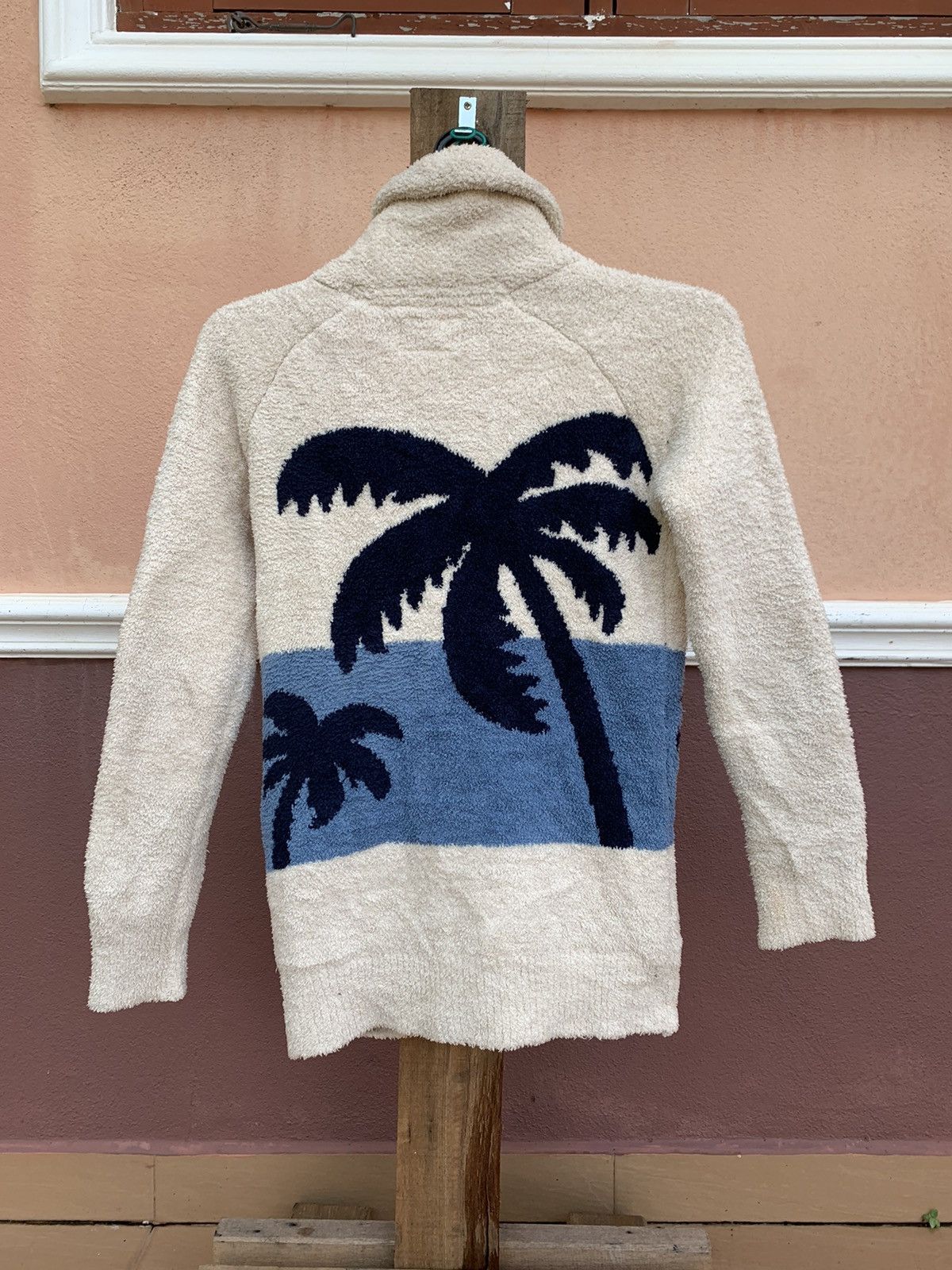 Aran Isles Knitwear × Japanese Brand × Other AN original HULA LANI HAWAII Cardigan Coconut tree Pattern Size US M / EU 48-50 / 2 - 2 Thumbnail