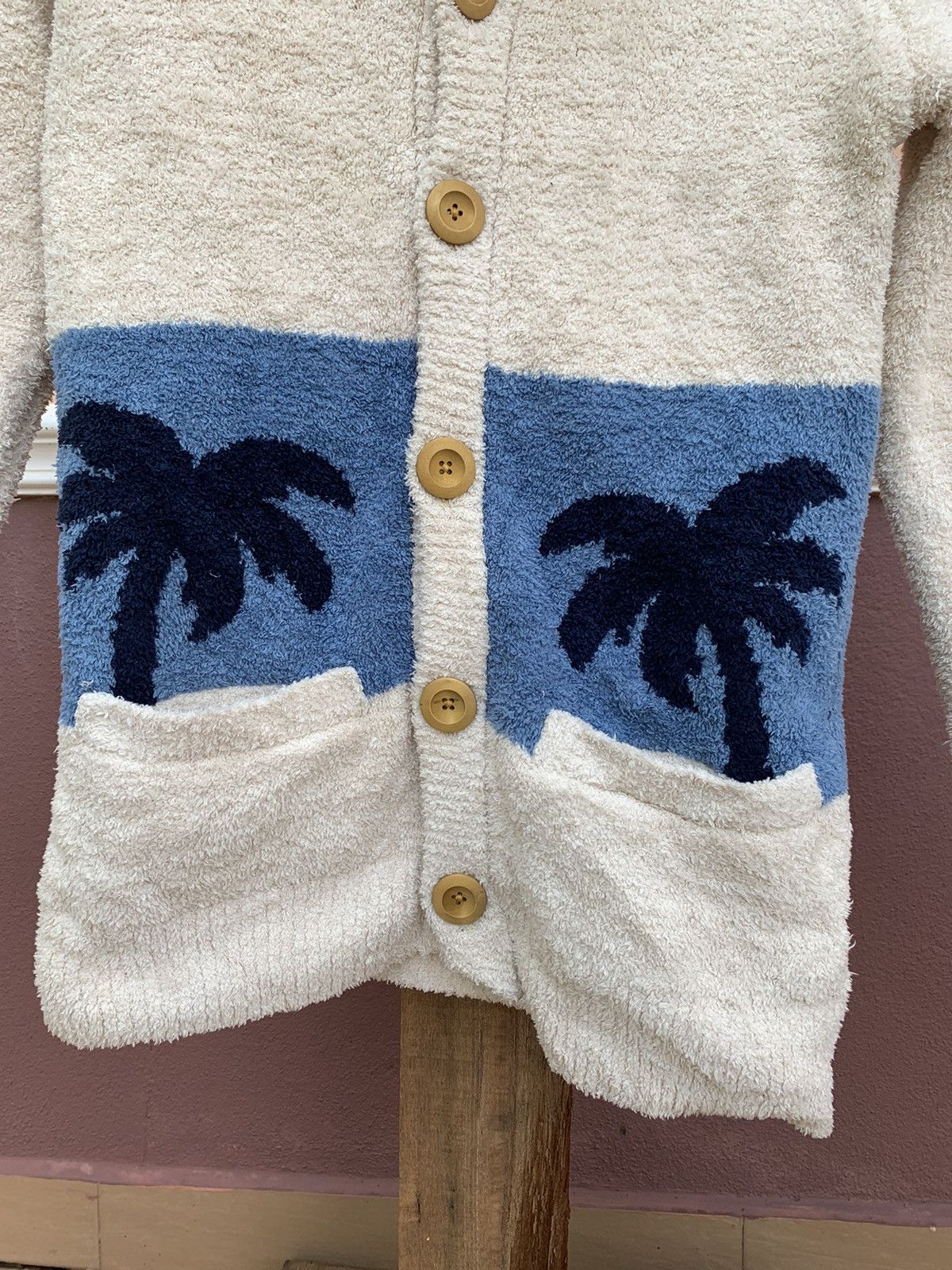 Aran Isles Knitwear × Japanese Brand × Other AN original HULA LANI HAWAII Cardigan Coconut tree Pattern Size US M / EU 48-50 / 2 - 6 Thumbnail