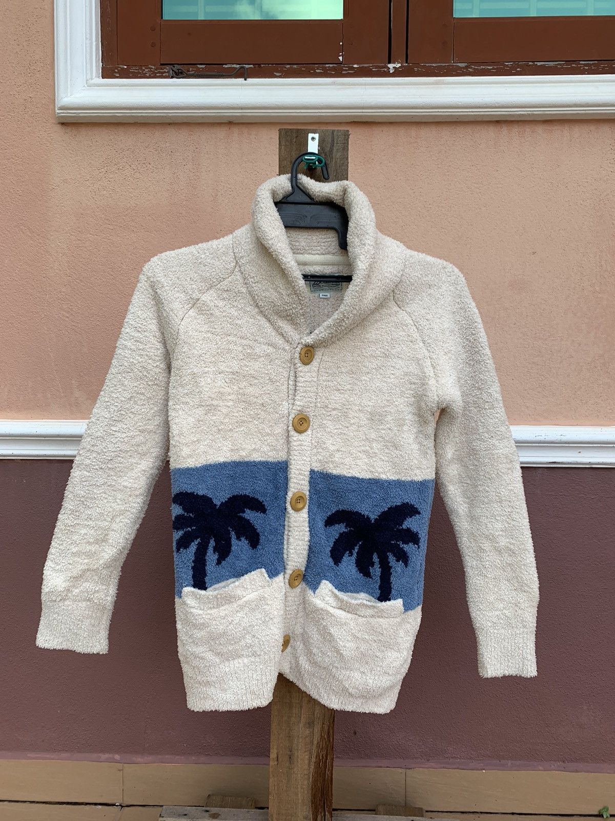 Aran Isles Knitwear × Japanese Brand × Other AN original HULA LANI HAWAII Cardigan Coconut tree Pattern Size US M / EU 48-50 / 2 - 1 Thumbnail