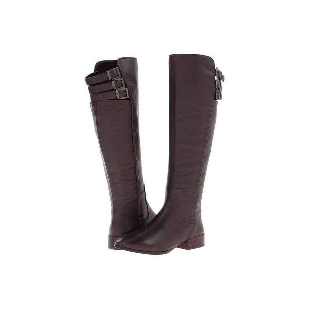Central Brown Leather Riding Boots