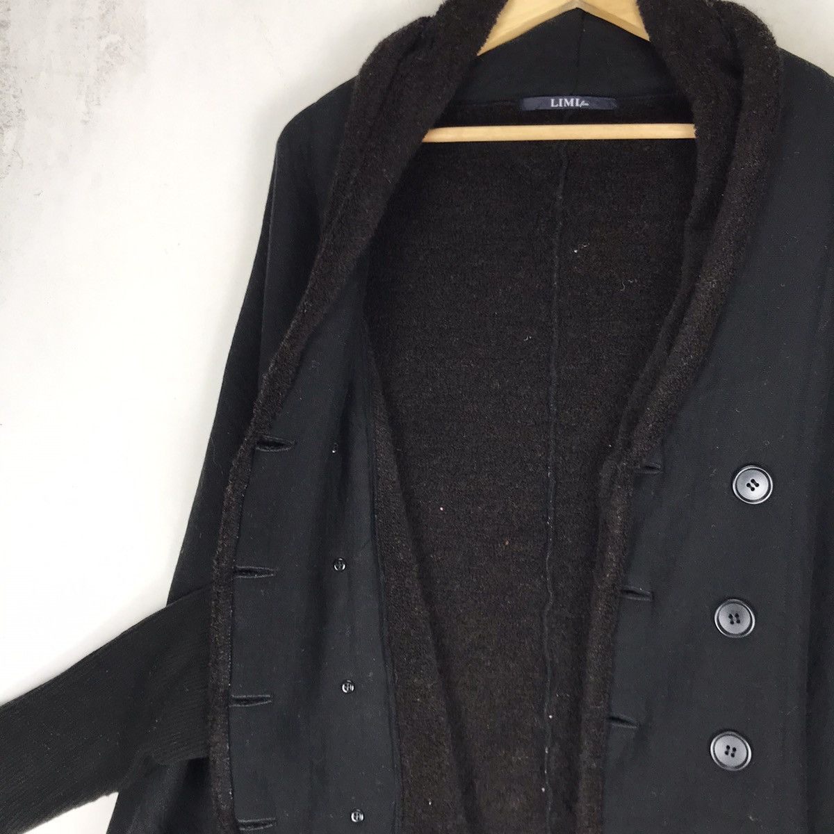 Designer × Limi Feu × Yohji Yamamoto 🔥Limi Feu Yohji Yamamoto Wool Rib Acrylic Poncho Size S / US 4 / IT 40 - 13 Thumbnail