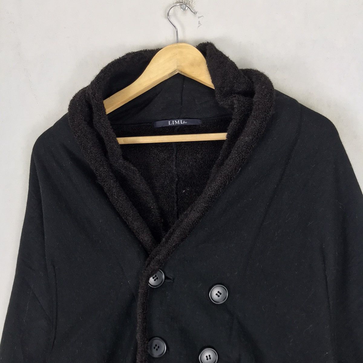 Designer × Limi Feu × Yohji Yamamoto 🔥Limi Feu Yohji Yamamoto Wool Rib Acrylic Poncho Size S / US 4 / IT 40 - 4 Thumbnail