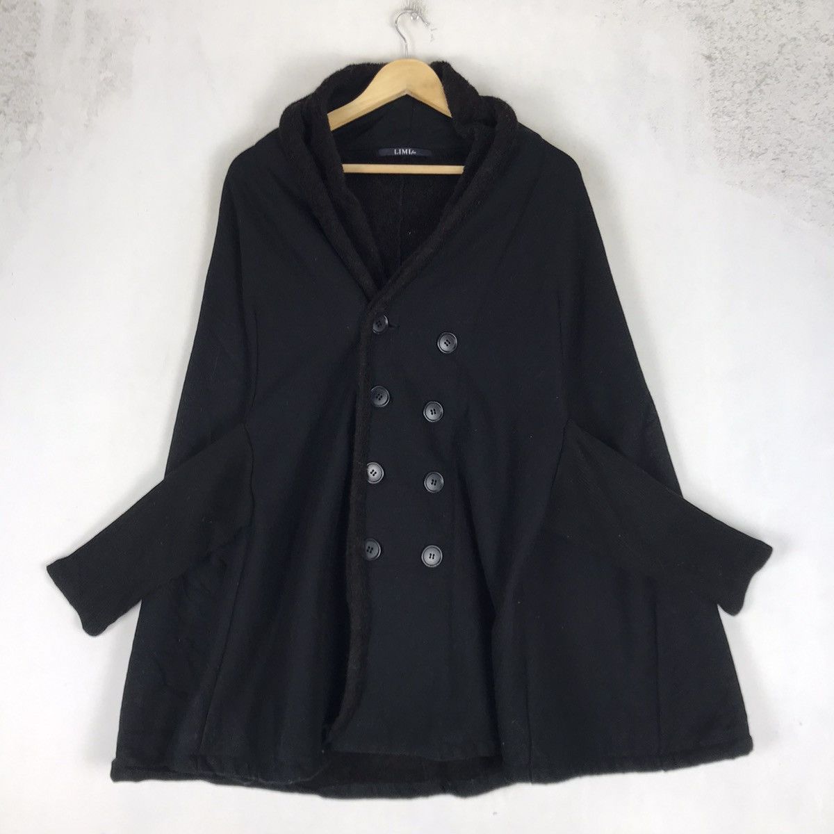 Designer × Limi Feu × Yohji Yamamoto 🔥Limi Feu Yohji Yamamoto Wool Rib Acrylic Poncho Size S / US 4 / IT 40 - 3 Thumbnail
