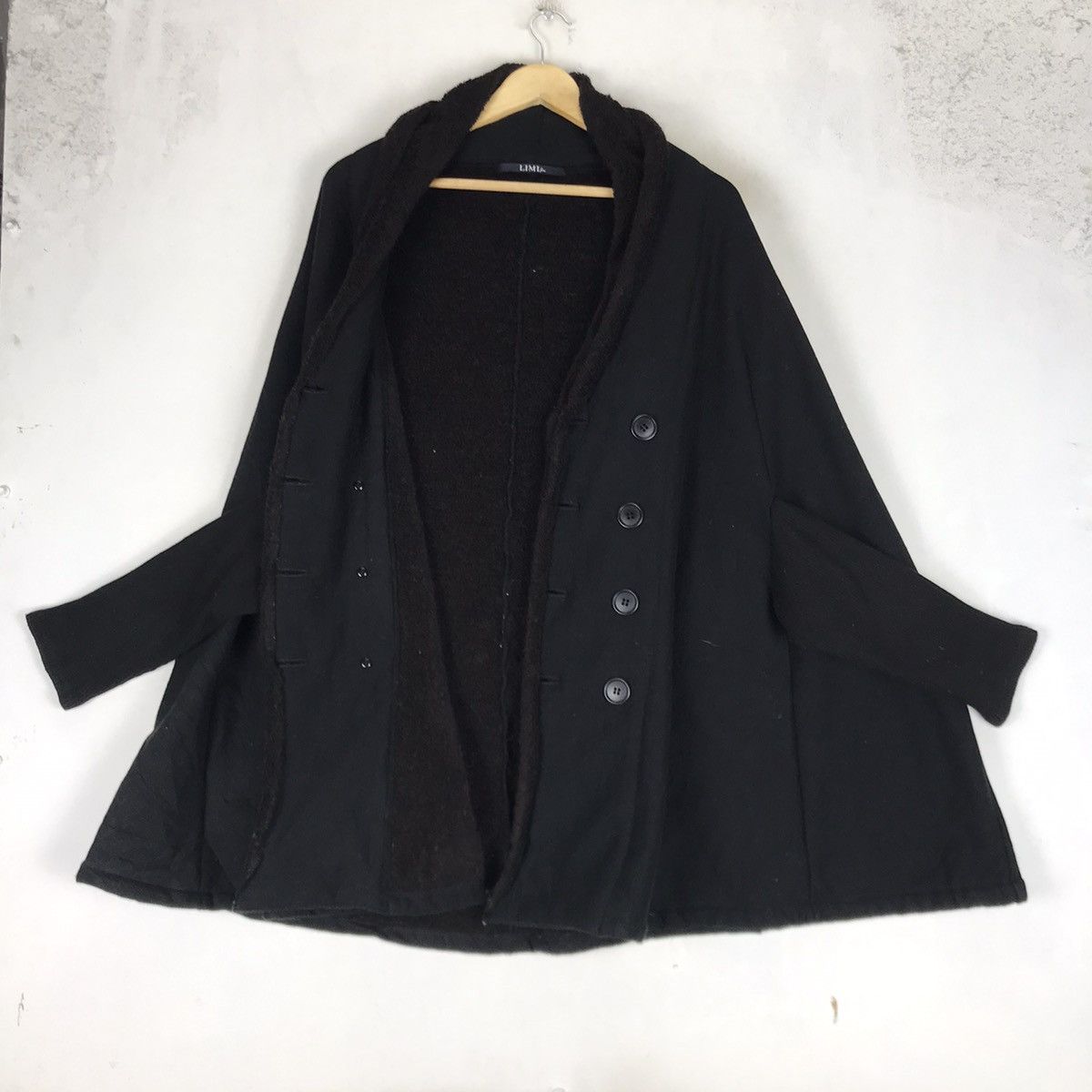 Designer × Limi Feu × Yohji Yamamoto 🔥Limi Feu Yohji Yamamoto Wool Rib Acrylic Poncho Size S / US 4 / IT 40 - 11 Thumbnail