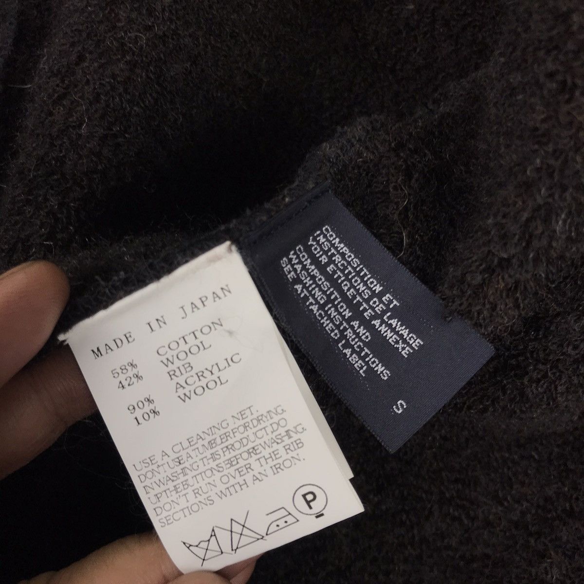 Designer × Limi Feu × Yohji Yamamoto 🔥Limi Feu Yohji Yamamoto Wool Rib Acrylic Poncho Size S / US 4 / IT 40 - 16 Thumbnail