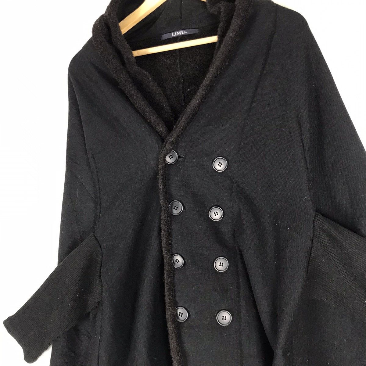 Designer × Limi Feu × Yohji Yamamoto 🔥Limi Feu Yohji Yamamoto Wool Rib Acrylic Poncho Size S / US 4 / IT 40 - 7 Thumbnail