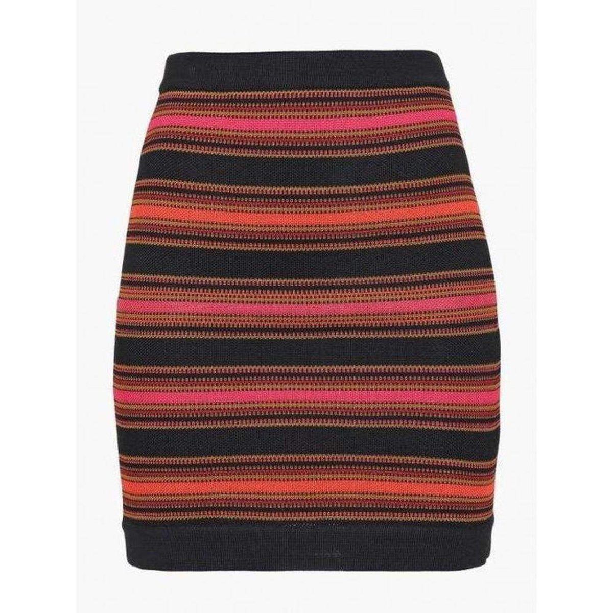 Striped Stretch-Knit Mini Skirt