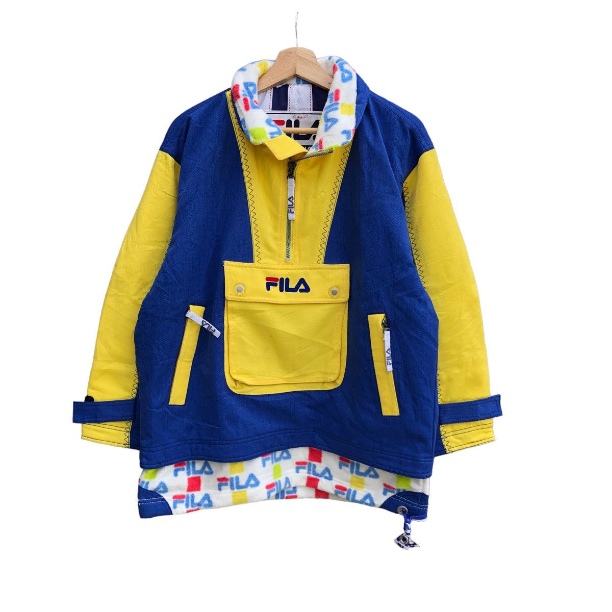 Fila × Hypebeast Rare Design🔥🔥Vintage 90s Fila anorak half zipper jacket Size US M / EU 48-50 / 2 - 1 Thumbnail