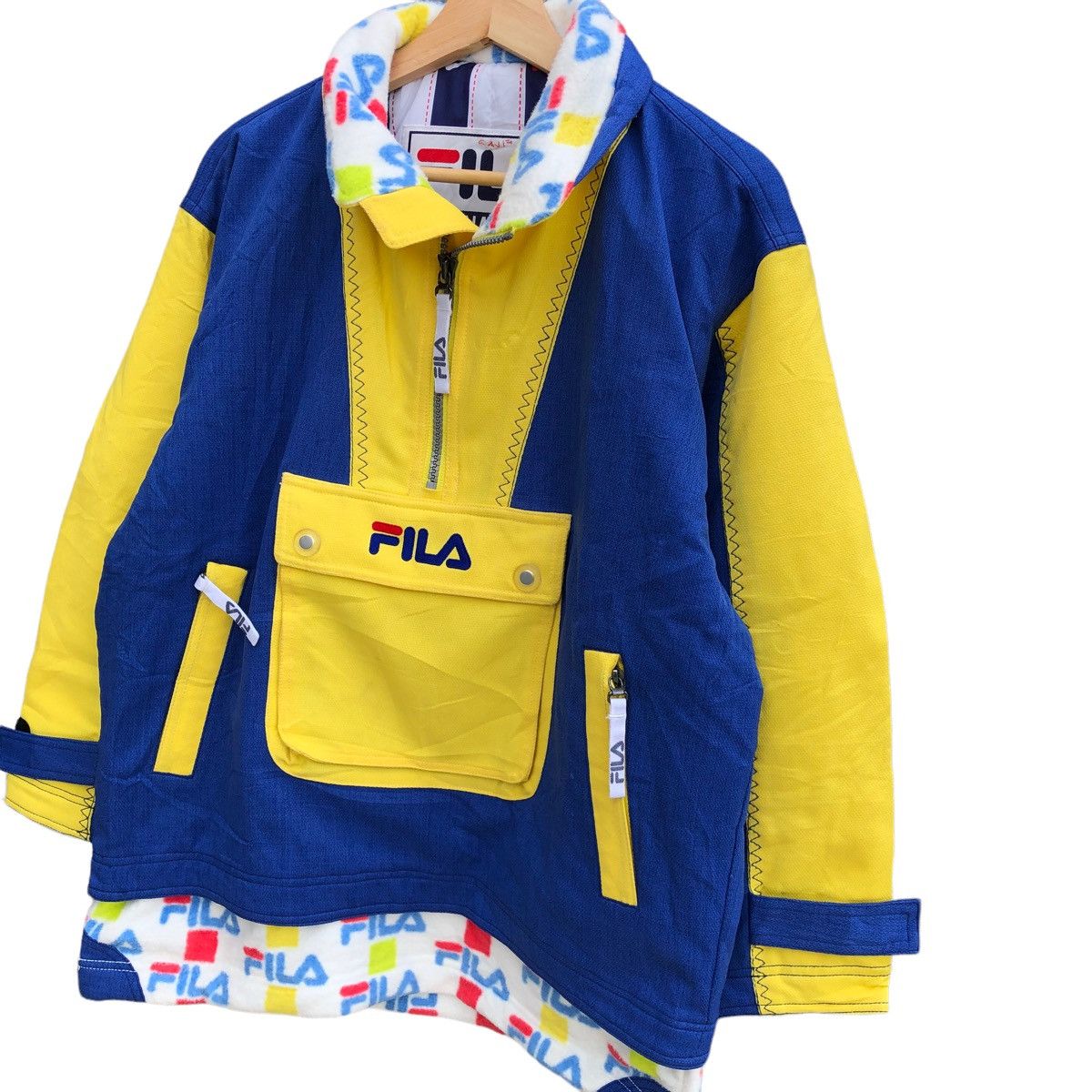 Fila × Hypebeast Rare Design🔥🔥Vintage 90s Fila anorak half zipper jacket Size US M / EU 48-50 / 2 - 3 Thumbnail