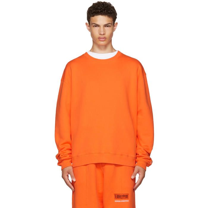 Heron Preston Orange CTNMB Sweatshirt