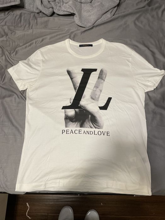 louis vuitton love and peace t shirt