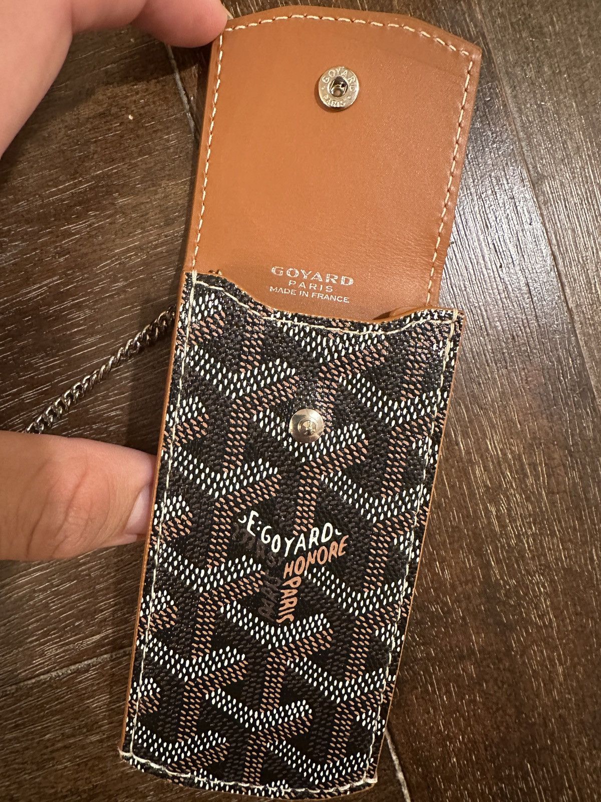 Goyard discount keychain pouch