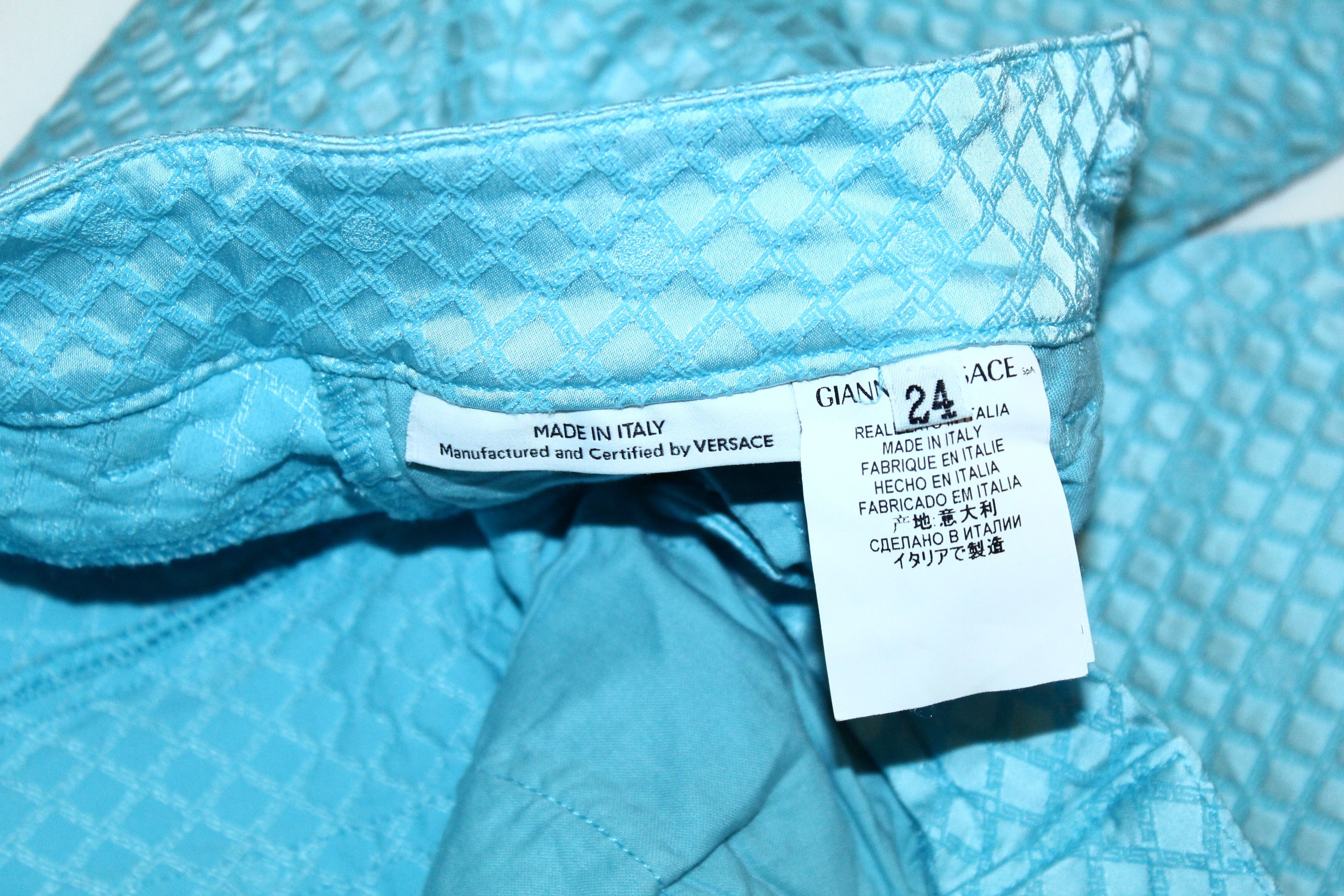 Versace Gianni Versace Tigh Super Skinny Jacquard Blend Pants Size 25" / US 0 / IT 36 - 7 Thumbnail