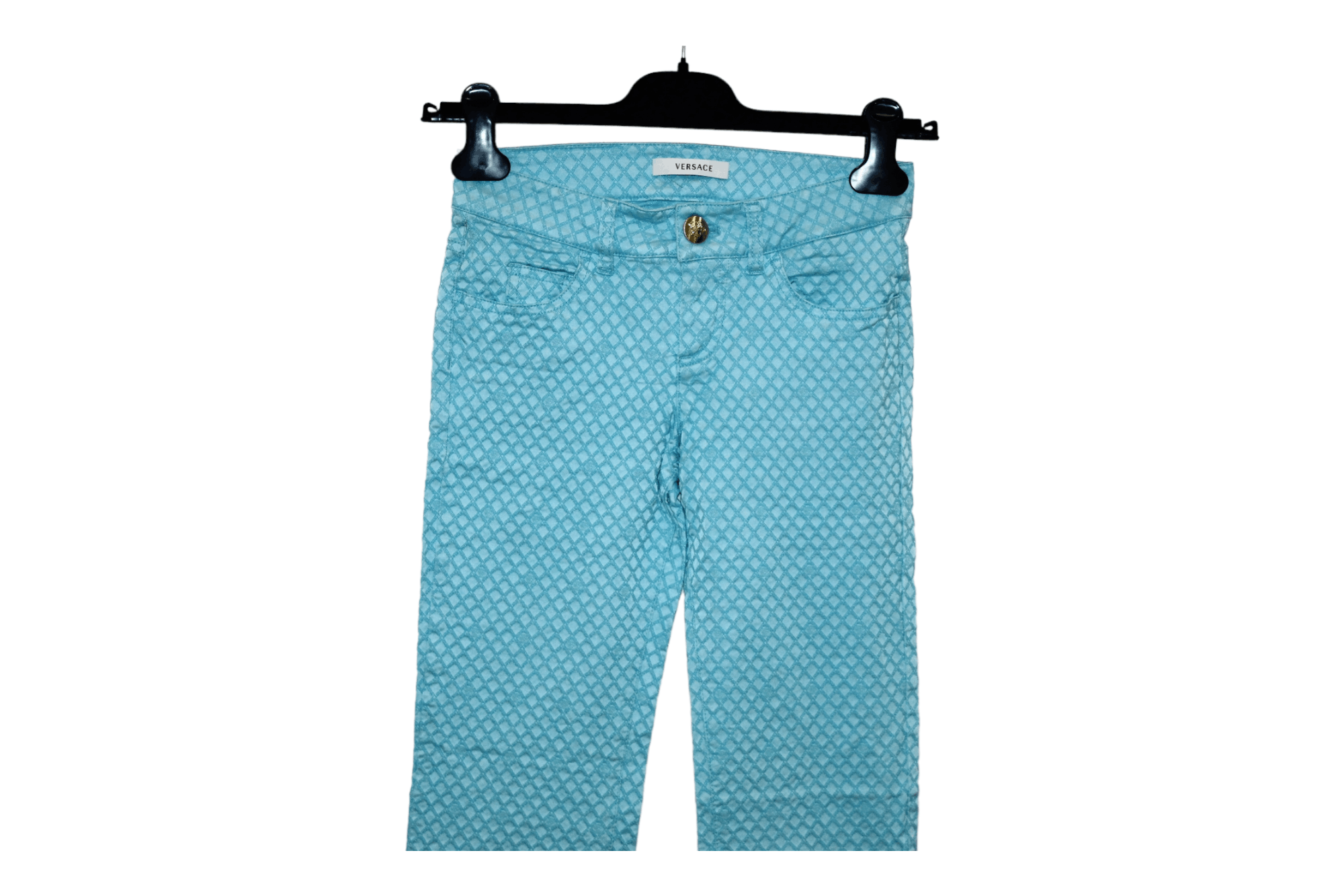 Versace Gianni Versace Tigh Super Skinny Jacquard Blend Pants Size 25" / US 0 / IT 36 - 4 Thumbnail