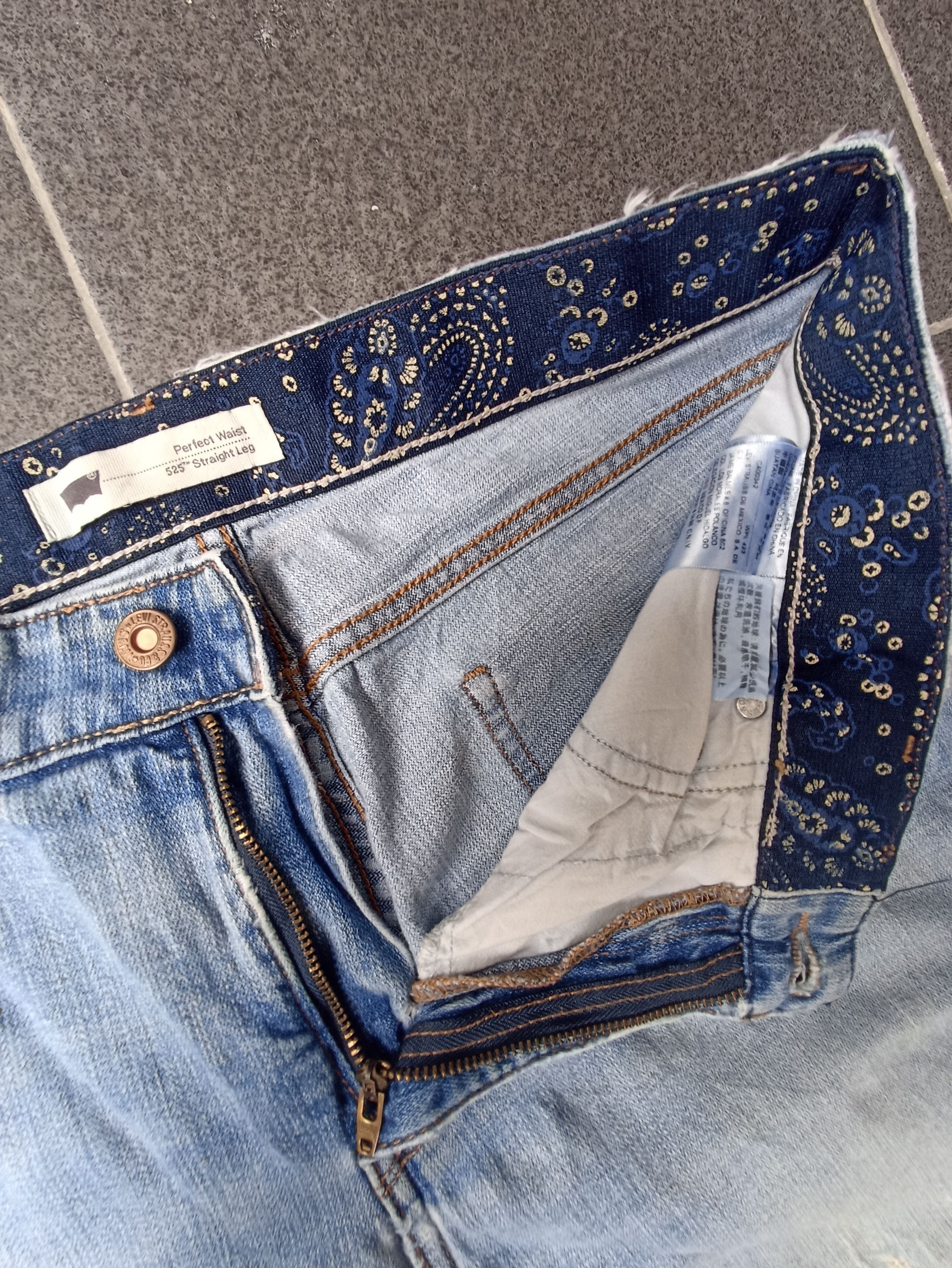 Jean × Levi's × Vintage Vintage Levis Paisley 525 Straight Leg Jeans - J229 Size 34" / US 12 / IT 48 - 3 Thumbnail