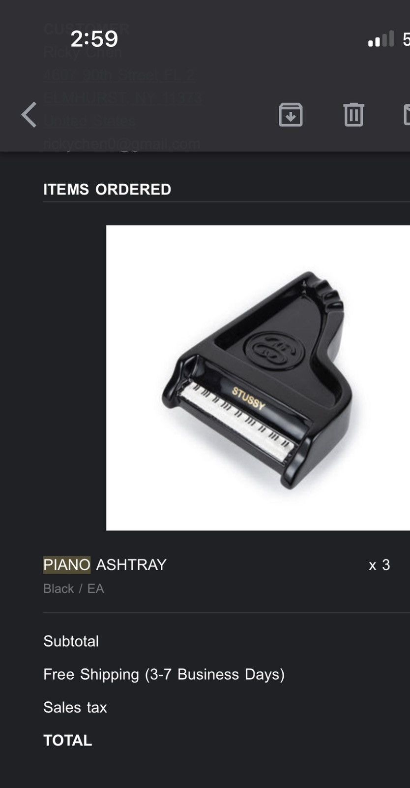 Stussy Stussy Piano Ashtray | Grailed