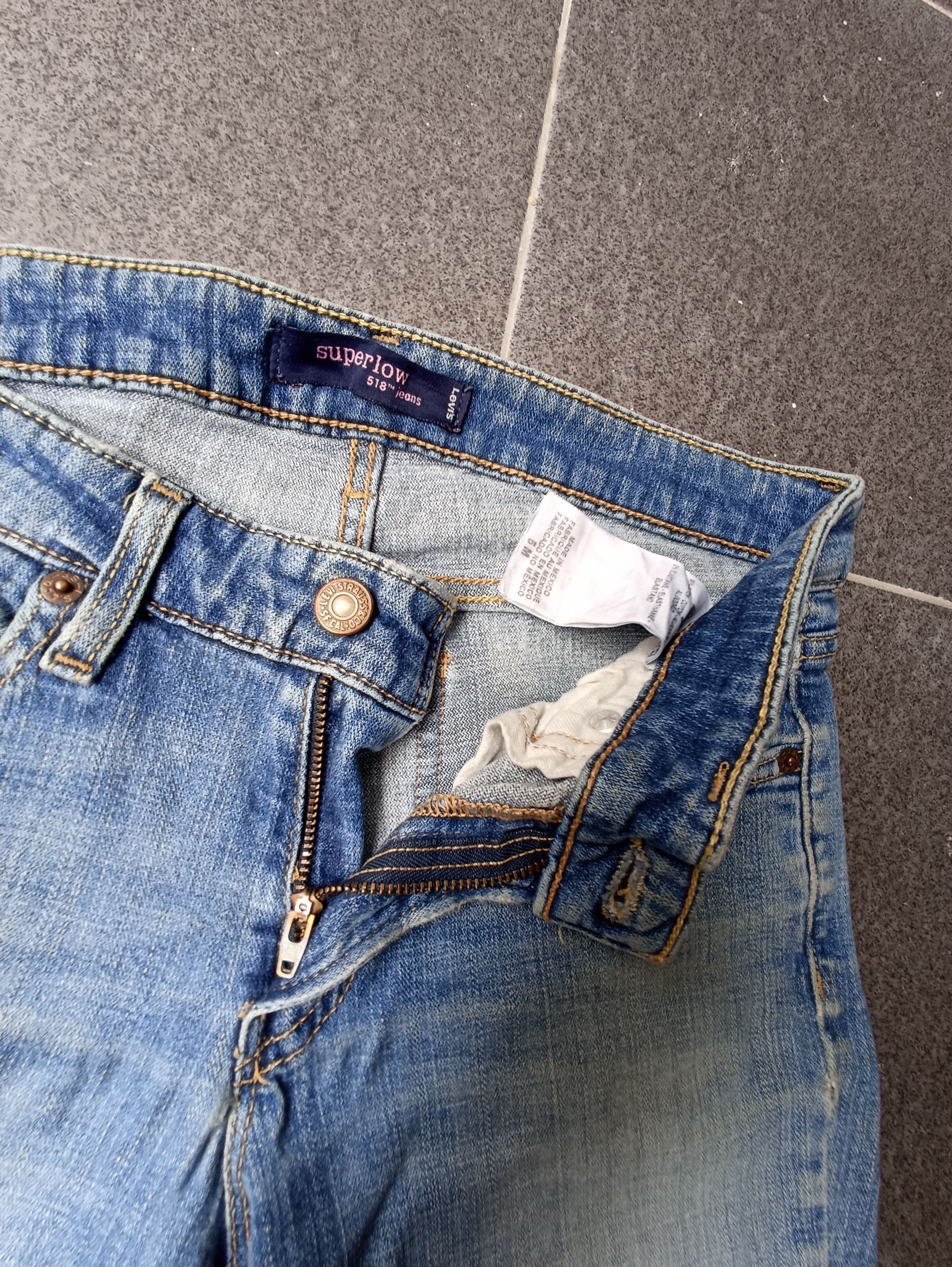 Jean × Levi's × Vintage Vintage Levis 518 Superlow Fit Blue Wash Jeans - J230 Size 29" - 3 Thumbnail