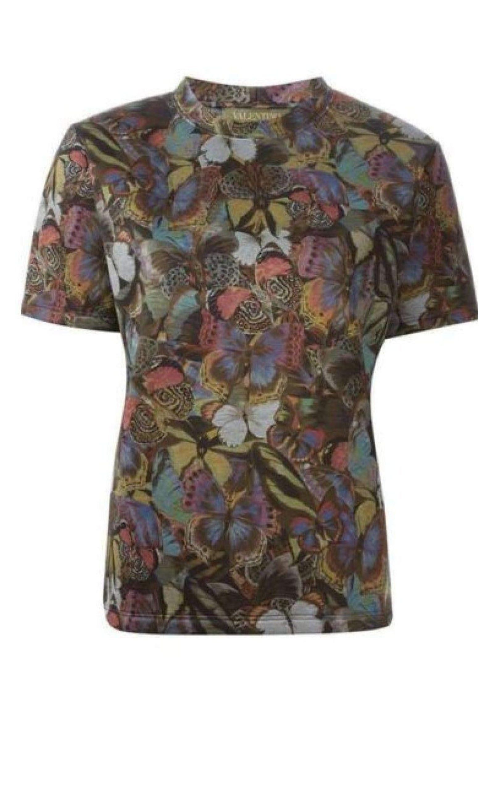 Cotton Butterfly Print T-Shirt