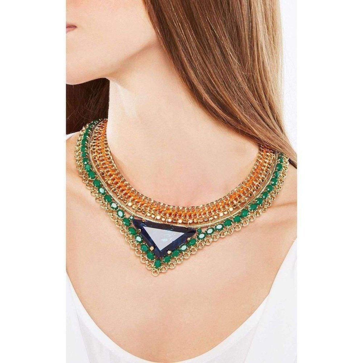 ネックレス・ペンダント Stone Tribal Malachite Combo Necklace Malachite Pendant / Malachite Necklace / Teardrop Malachite