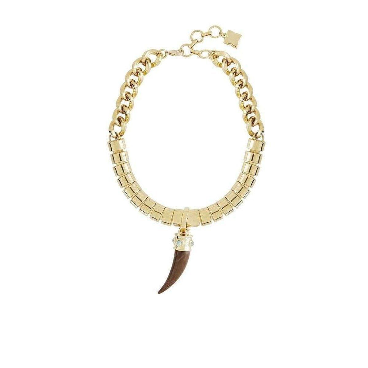 Faux-Horn Chain Necklace