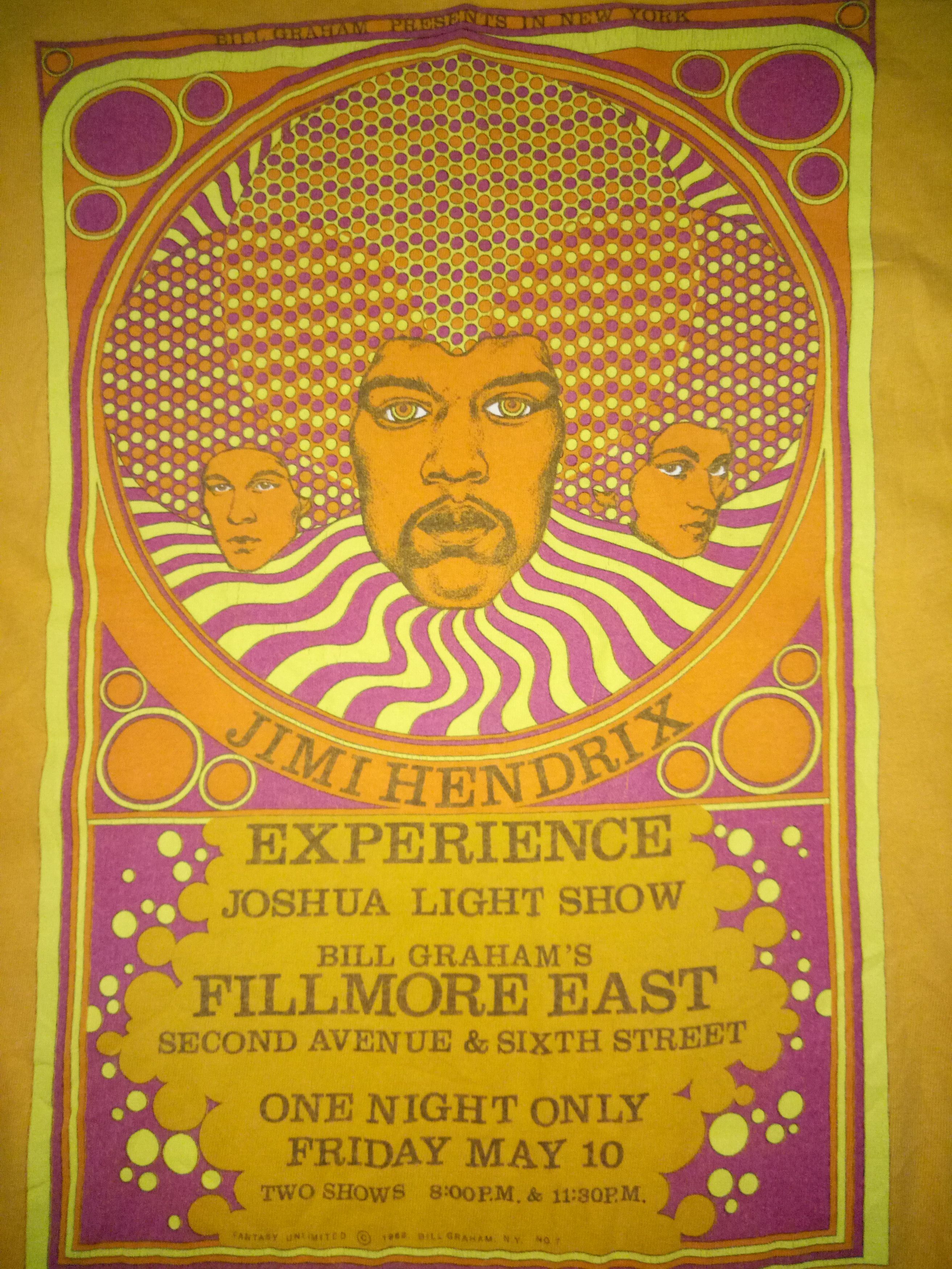 Band Tees × Jimi Hendrix Jimi Hendrix Experience Fillmore East Size US S / EU 44-46 / 1 - 3 Thumbnail